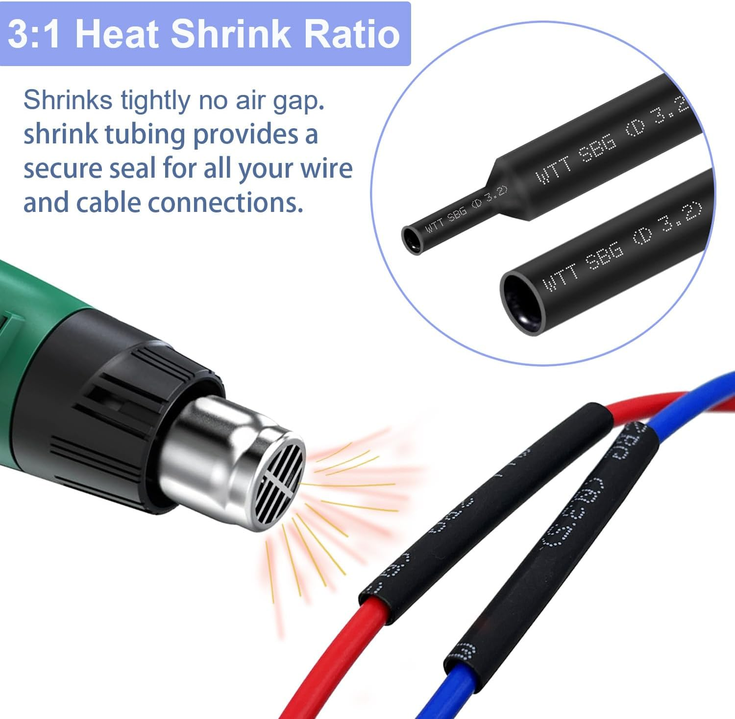 10 Kit 16 AWG 1 Pin Connector Car Waterproof Wire Connectors 1 Pin Automotive Electrical Connectors Quick Disconnect 1 Way Wire Terminal Connector Plug and Heat Shrink Tubing Kit image number 4