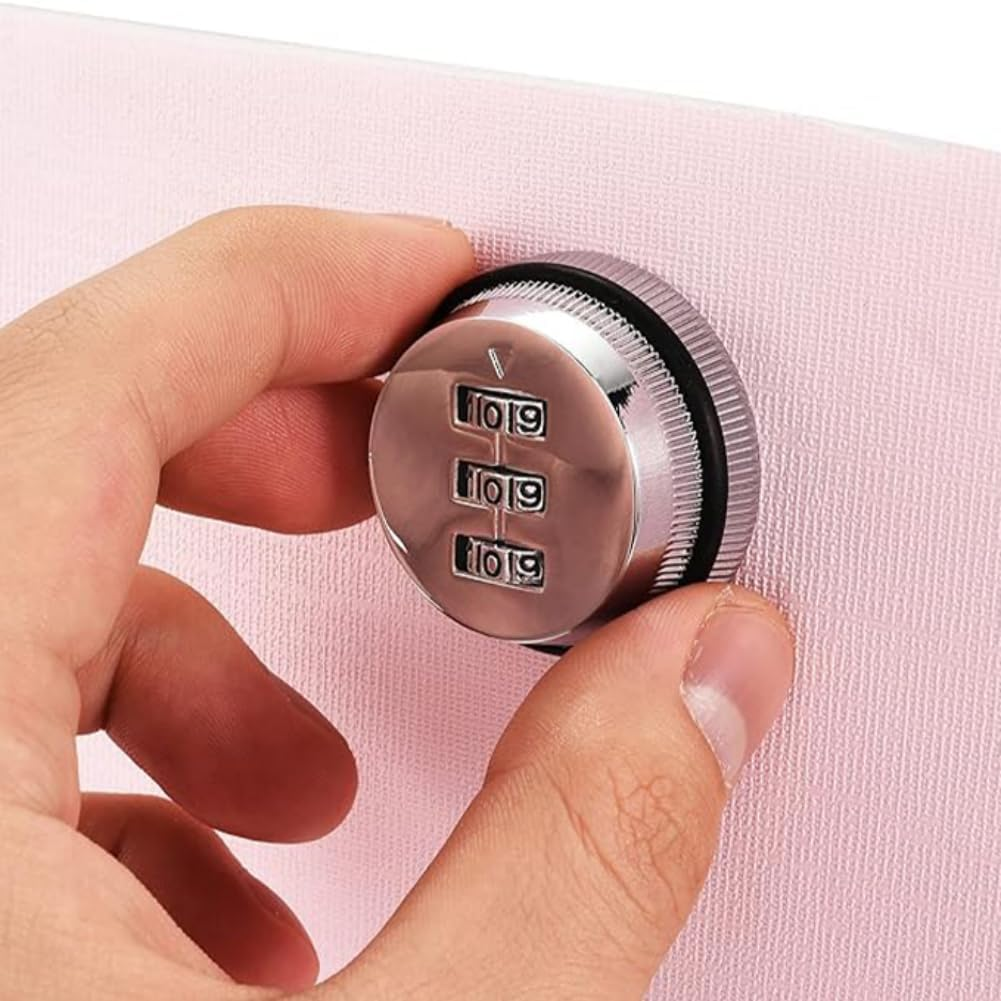 Combination Cam Lock Password Coded Lock, 2 PCS Security Cabinet Cam Lock 3/4 Inch Cylinder Chrome Finish Drawer File Cabinet Lock for Office Home Mailbox Door Storage Cabinet image number 5