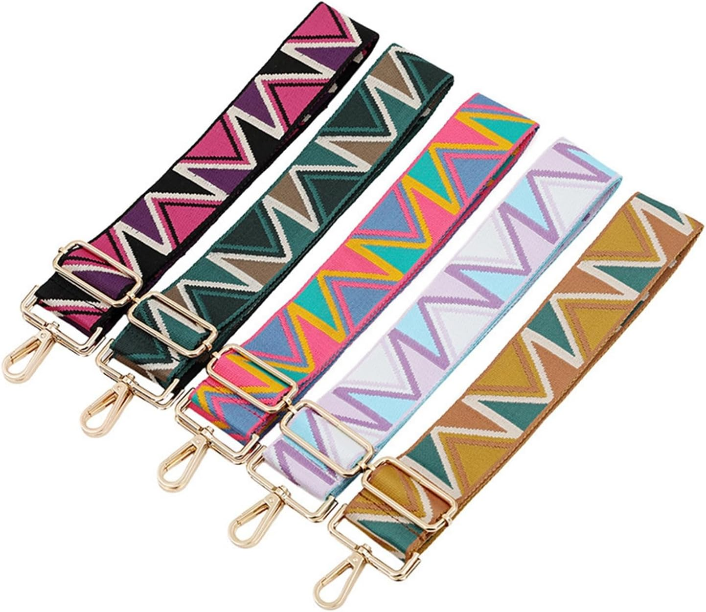 Shoulder Strap Bag Straps Adjustable Bag Part Accessories for Handbags Leather Belt Wide Rainbow Replacement Shoulder Strap Crossbody Handbag Replacement Strap (Color : S-19, Size : Gold) image number 3