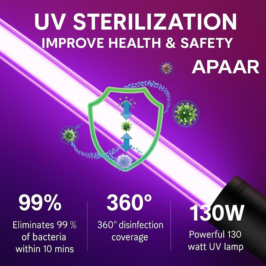 APAAR 8L UV Steriliser Box Sterilizer Professional Beauty Equipment for Salon & Home | UV Sanitising Cabinet for Nail Tools, Beauty Instruments & Salon Accessories image number 6