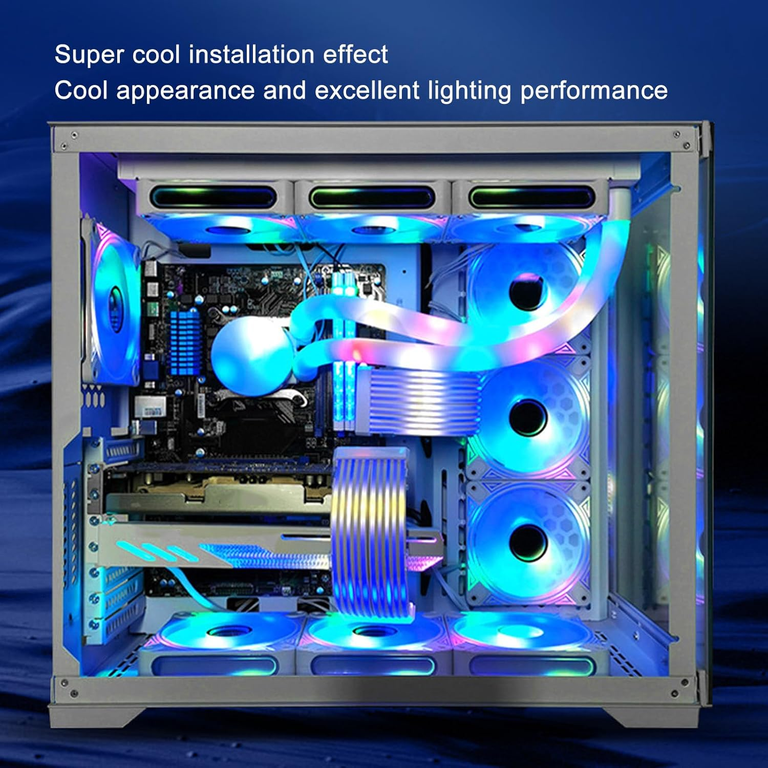 ARGB Motherboard Cable, RGB PSU Cables LED Strips, Multi Interface, Amazing Visual Effects, Flexible and Easy Installation, Widely Compatible with for Aura (X12 Wide (For 24 Pin image number 2