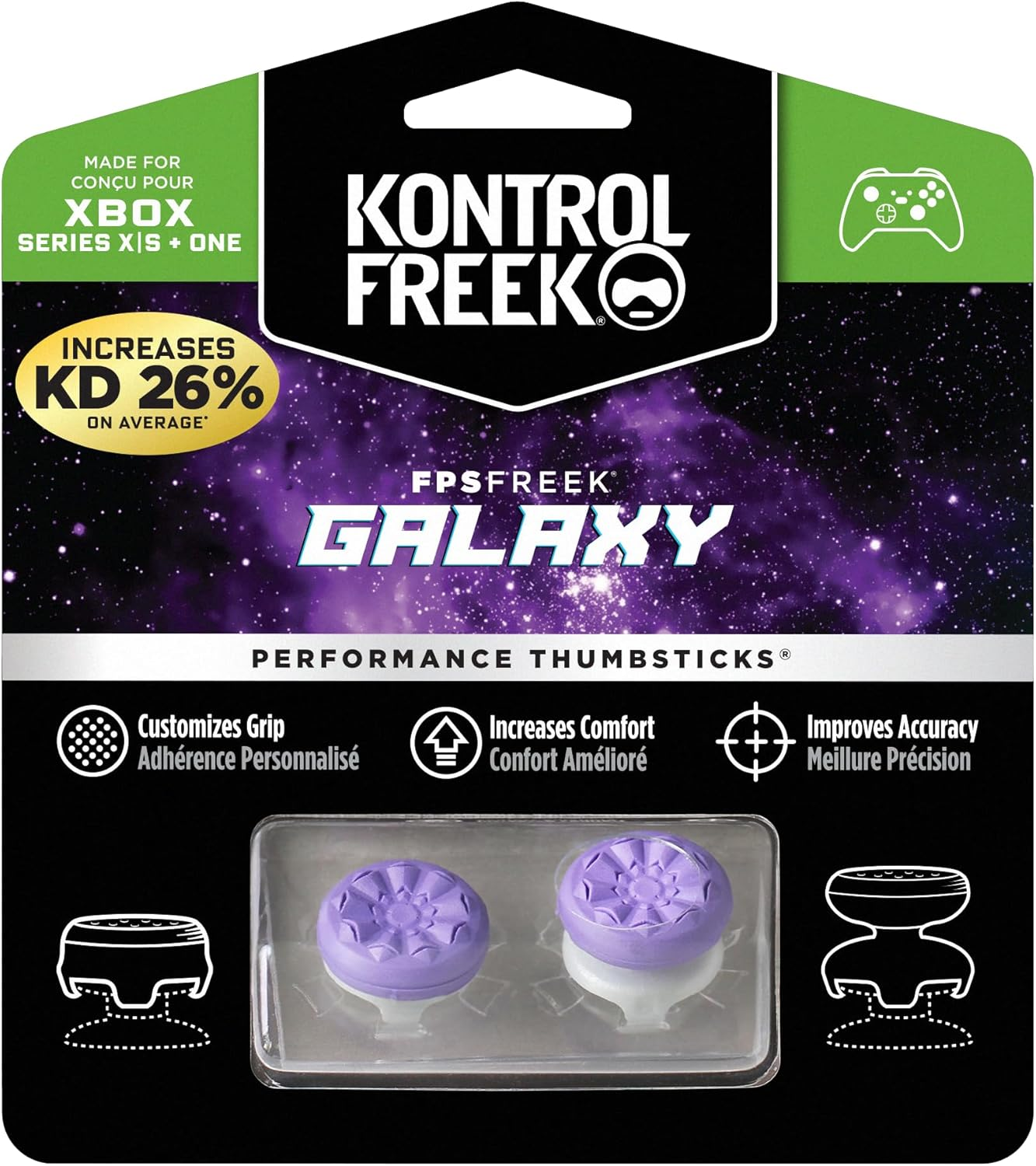 Kontrol Freek FPS Freek Galaxy Analog Performance Thumbsticks for Playstation 4/5 Game, Purple image number 5
