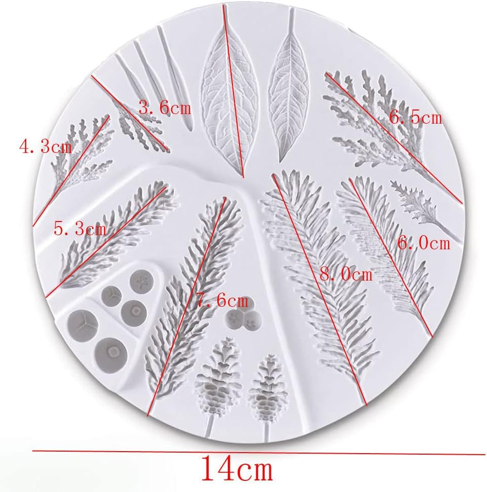ZHUOJIE Winter Foliage Flower Pro Mould Silicone Mold Fondant Cake Decorating Tool Gumpaste Sugarcraft Chocolate Forms Bakeware Tools image number 4