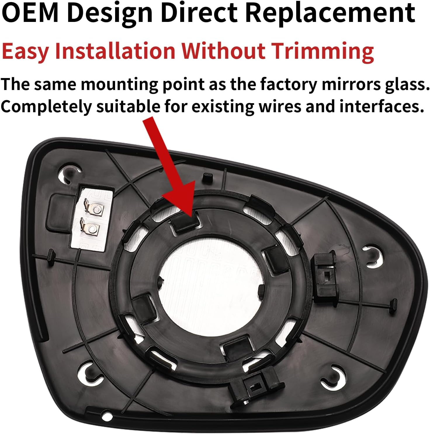 LOIYLLEN Left Side Mirror Replacement for Kia Optima 2011 2012 2013 2014 2015 - Left Side Mirror Glass, Rear View Mirrors Glass with Power Heated