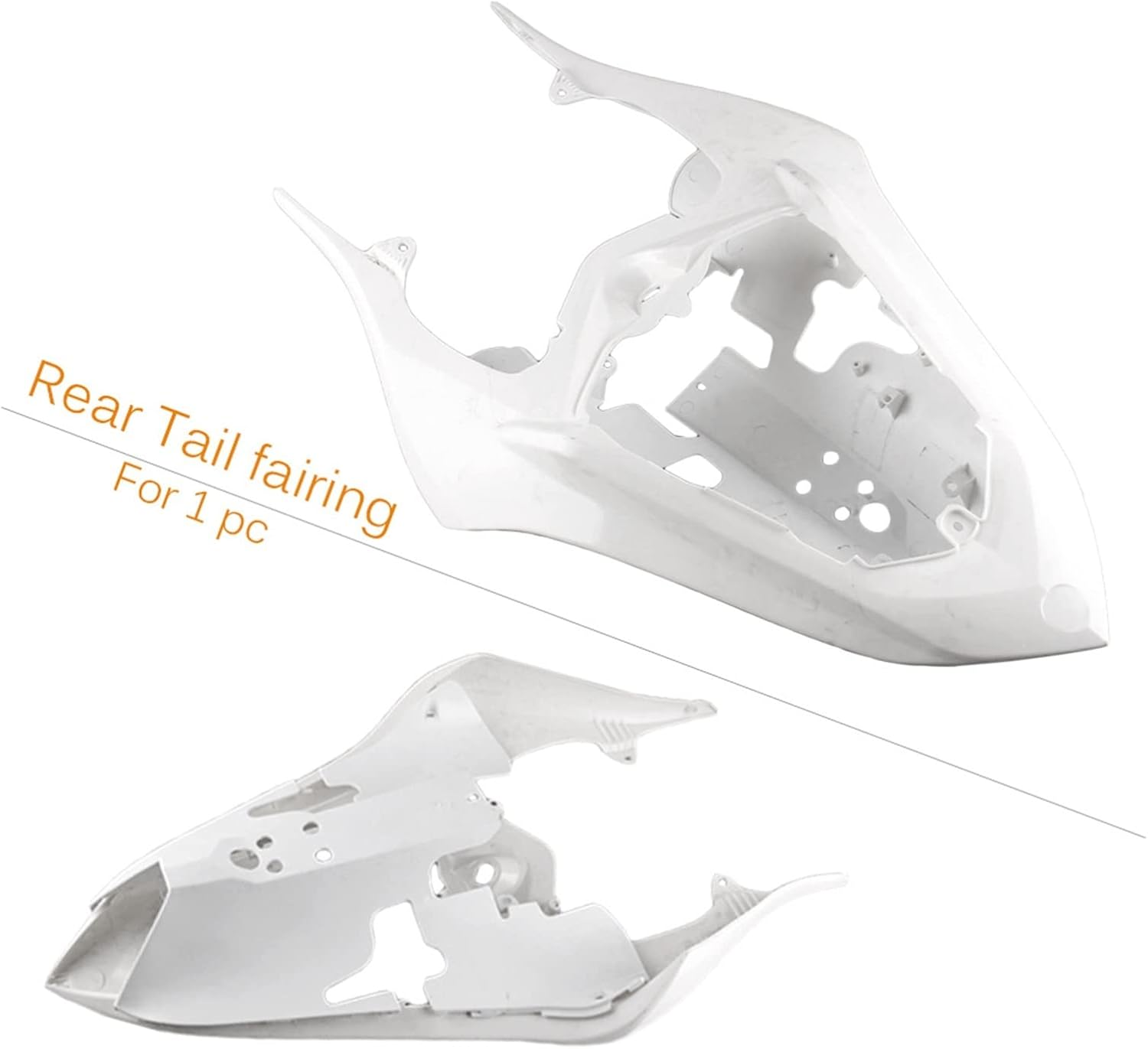 LESANGBAIHUODIAN Motorbike Tail Rear Fairing Cover Bodywork Fit for Yamaha YZF R1 2007 2008 Injection Mold ABS Plastic Unpainted White image number 3
