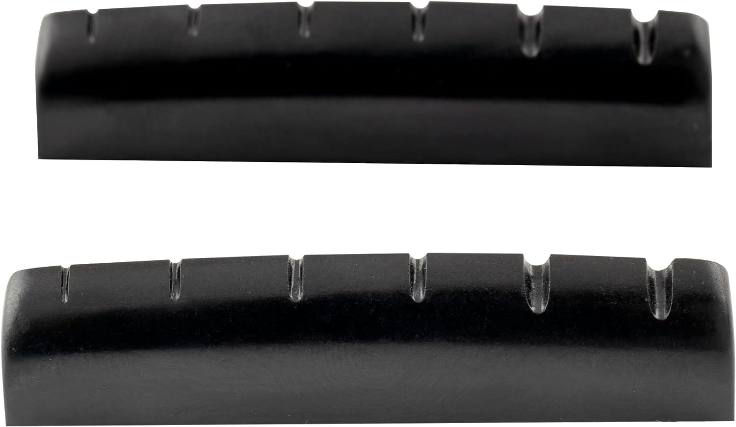 Musiclily Pro Urea Resin Plastic Slotted 43Mm LP Style Guitar Nuts Flat Bottom for 6 String Les Paul or Acoustic Guitar, Ivory(Set of 2)