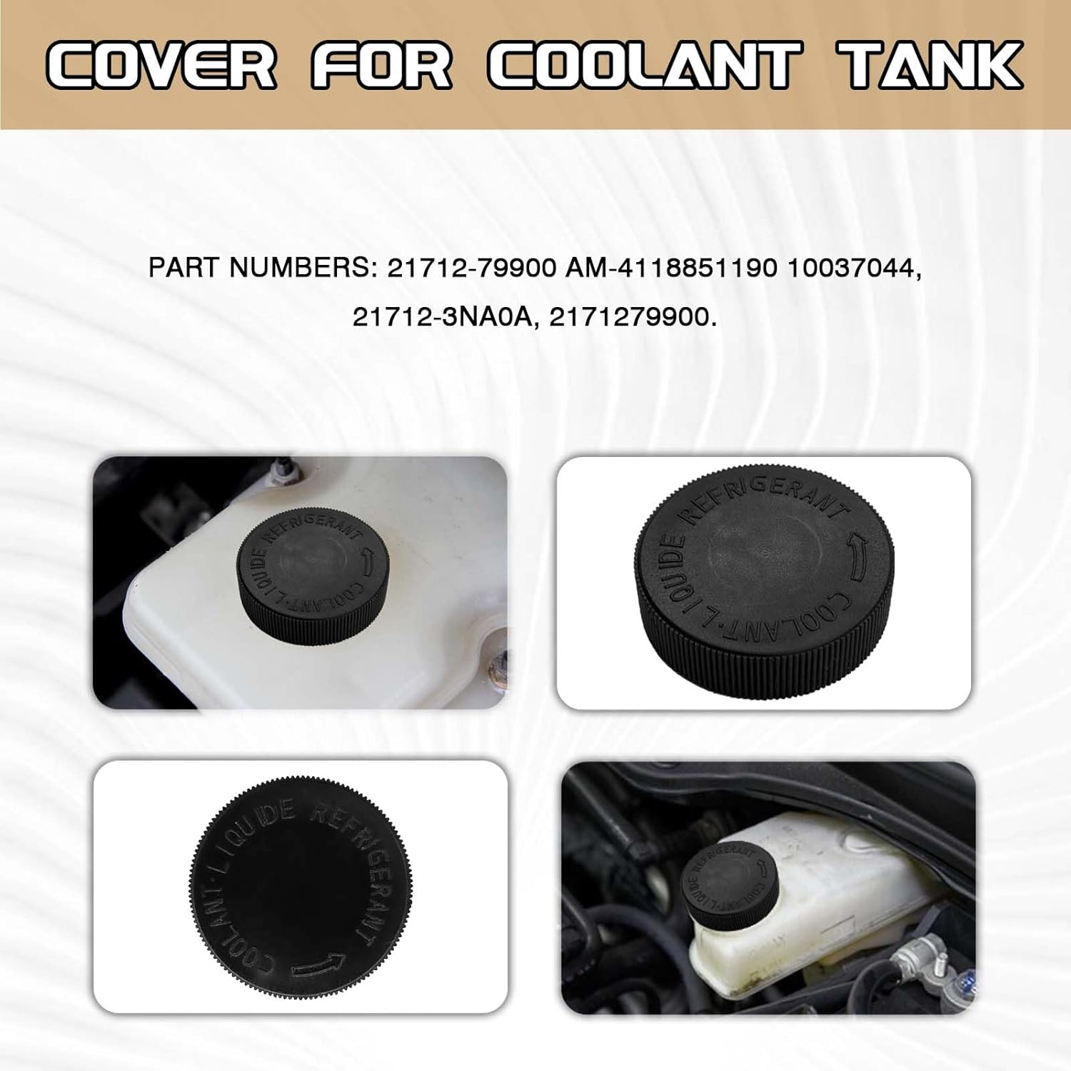 2PCS Coolant Reservoir Cap for Nissan, 21712-79900 Engine Radiator Coolant Overflow Antifreeze Reservoir Tank Cap Compatible with Nissan Infiniti Murano Rogue Versa Quest Sentra EX35 FX37 QX50