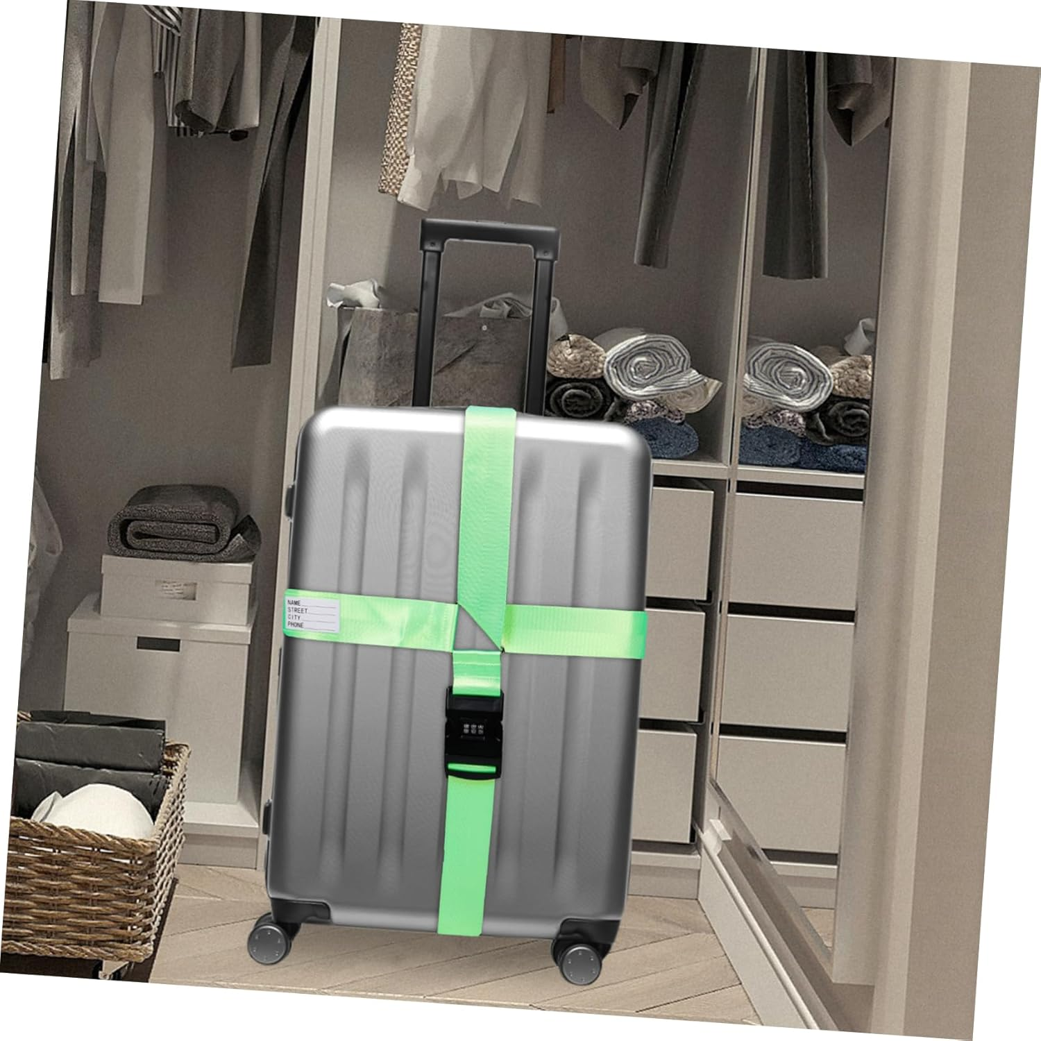 FOMIYES Adjustable Suitcase Straps Luggage Straps Belt Travel Belt Lock Accessories image number 1