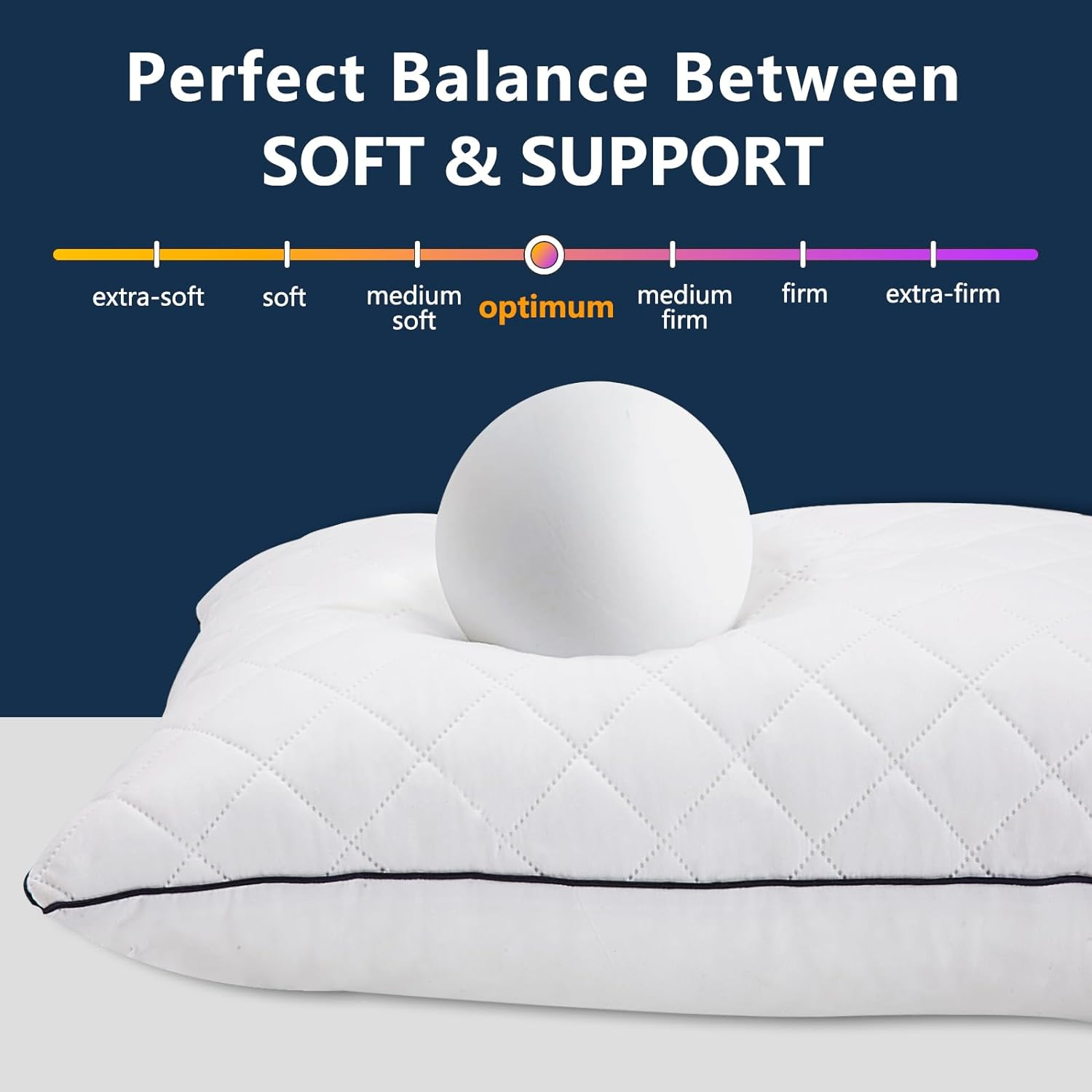 1 MIDDLE ONE Body Pillow, Cooling Memory Foam Body Pillows for Adults Sleeping, Long Pillow for Bed, Big Large Firm Full Body Pillow for Side Sleeper, 20X54 Inch, White image number 4