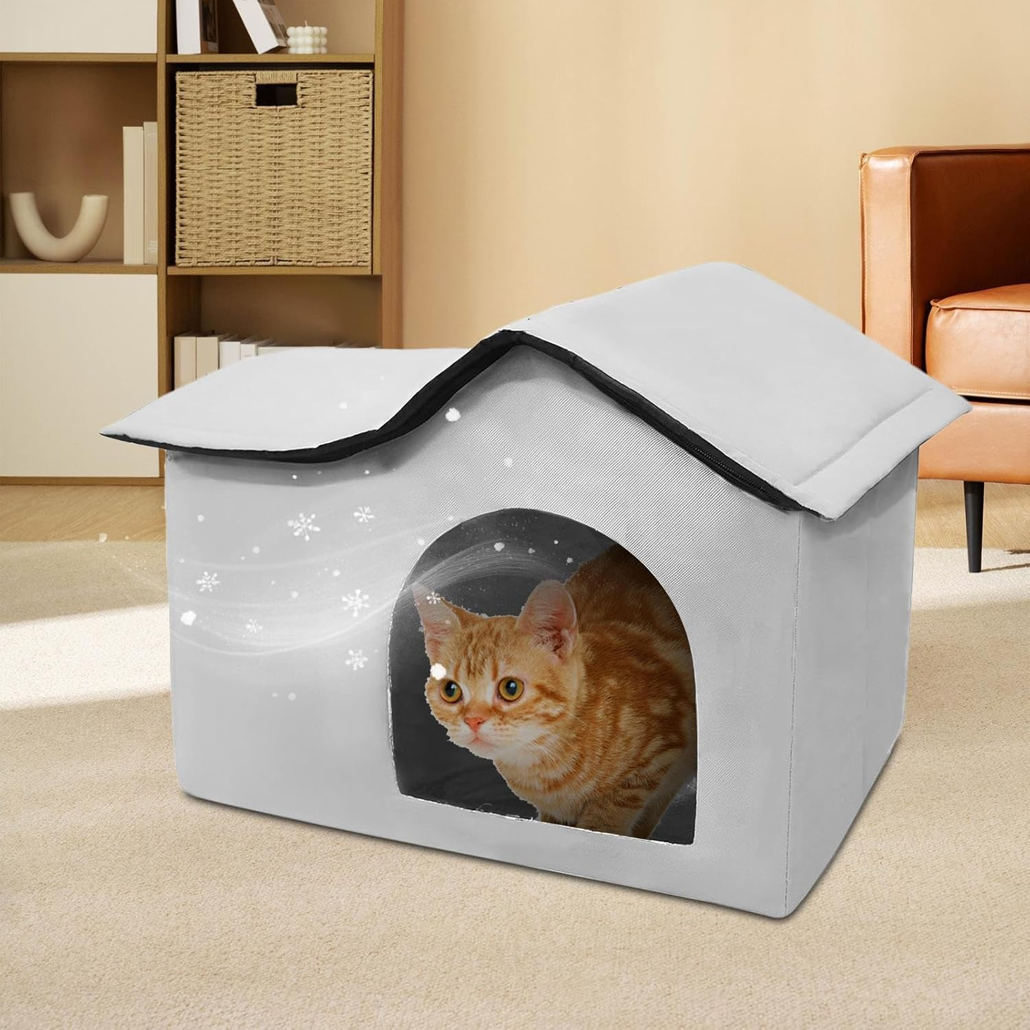 Cooling Cat House | Cooling Cat House for Summer Outdoor - Foldable Crate with Ice Packs Kitten Accessories Pet Supplies for Dog Kennel Beach Summer Camping image number 3