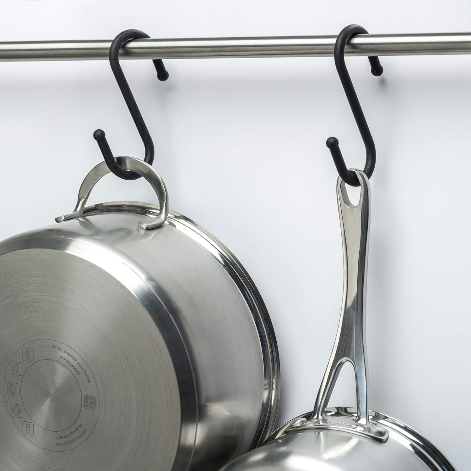 Zeal Silicone S Shape Hanging Hook, 12Cm Set of 2 Black, One Size, W239N image number 2