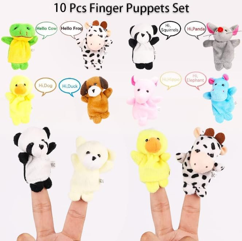 Miaopen 20Pcs Finger Puppets Set - Soft Plush Animals Finger Puppet Toys for Kids, Mini Plush Figures Toy Assortment for Boys & Girls, Party Favors for Shows, Playtime, Schools, 1.7 X 2.8 Inch image number 3