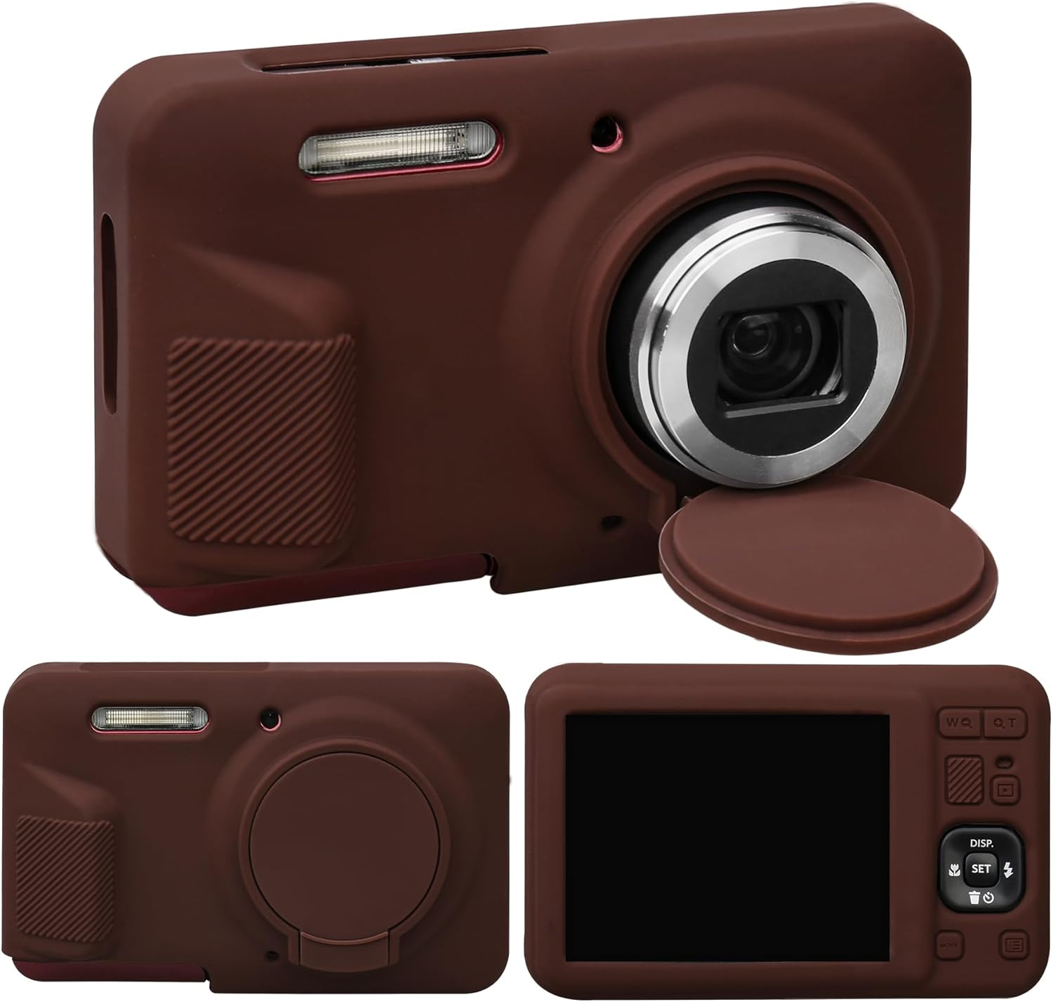 RAIALL Case for Kodak PIXPRO FZ55 Digital Camera, Soft Silicone Protective Case for Kodak PIXPRO FZ55 Vlogging Camera, Lightweight FZ55 Camera Case Cover Grip Body Skin, Brown