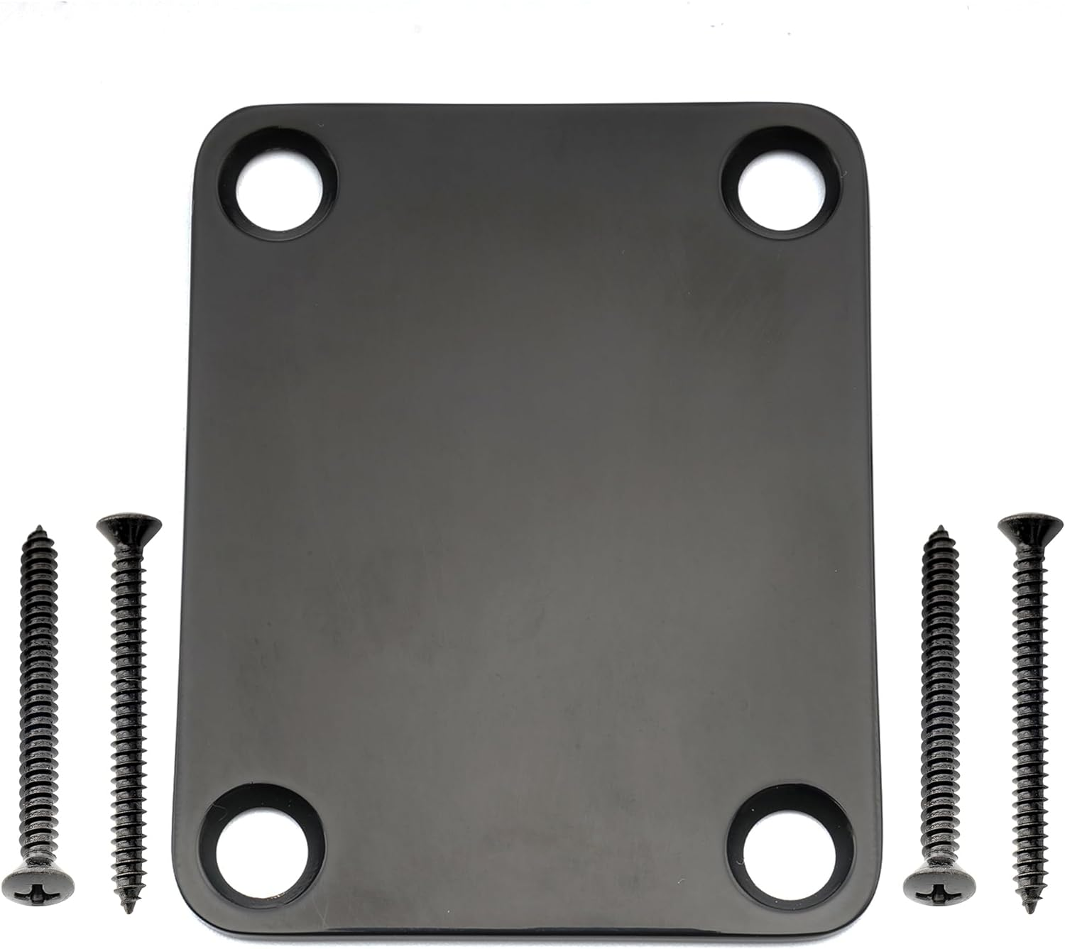Musiclily Pro 4-Bolt Steel Neck Plate for Stratocaster Telecaster Electric Guitar or Bass, Nickel
