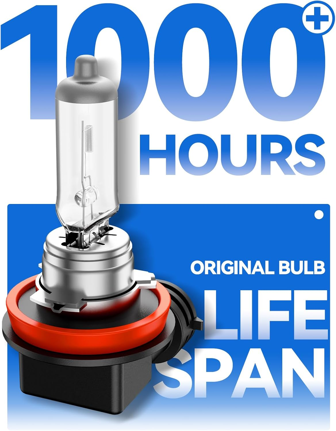 H11 Headlight Bulbs, 2Pcs 12V 55W H11 Halogen Bulbs Replacement for Car Truck Headlight Bulb, 3800K Amber Yellow image number 2