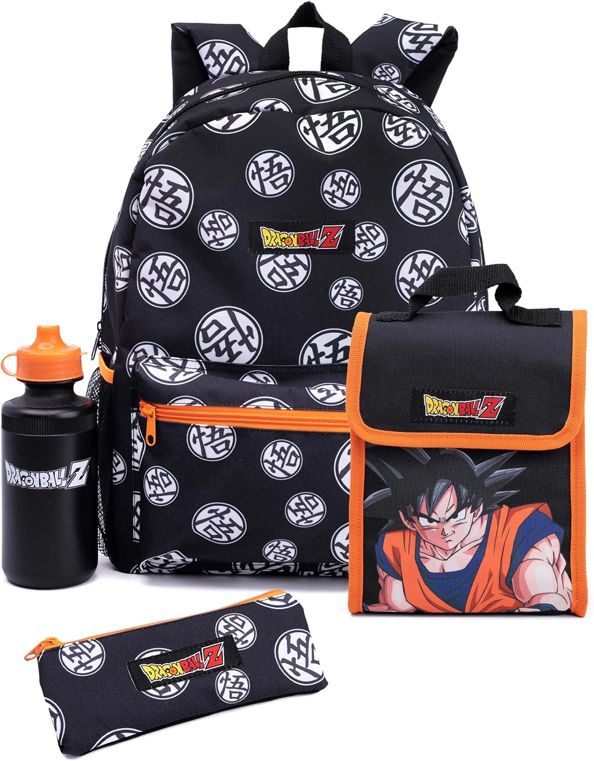 Dragon Ball Z Boys Backpack Goku Merchandise for Kids Teens Action Warrior School Rucksack Pencil Case & Water Bottle image number 1