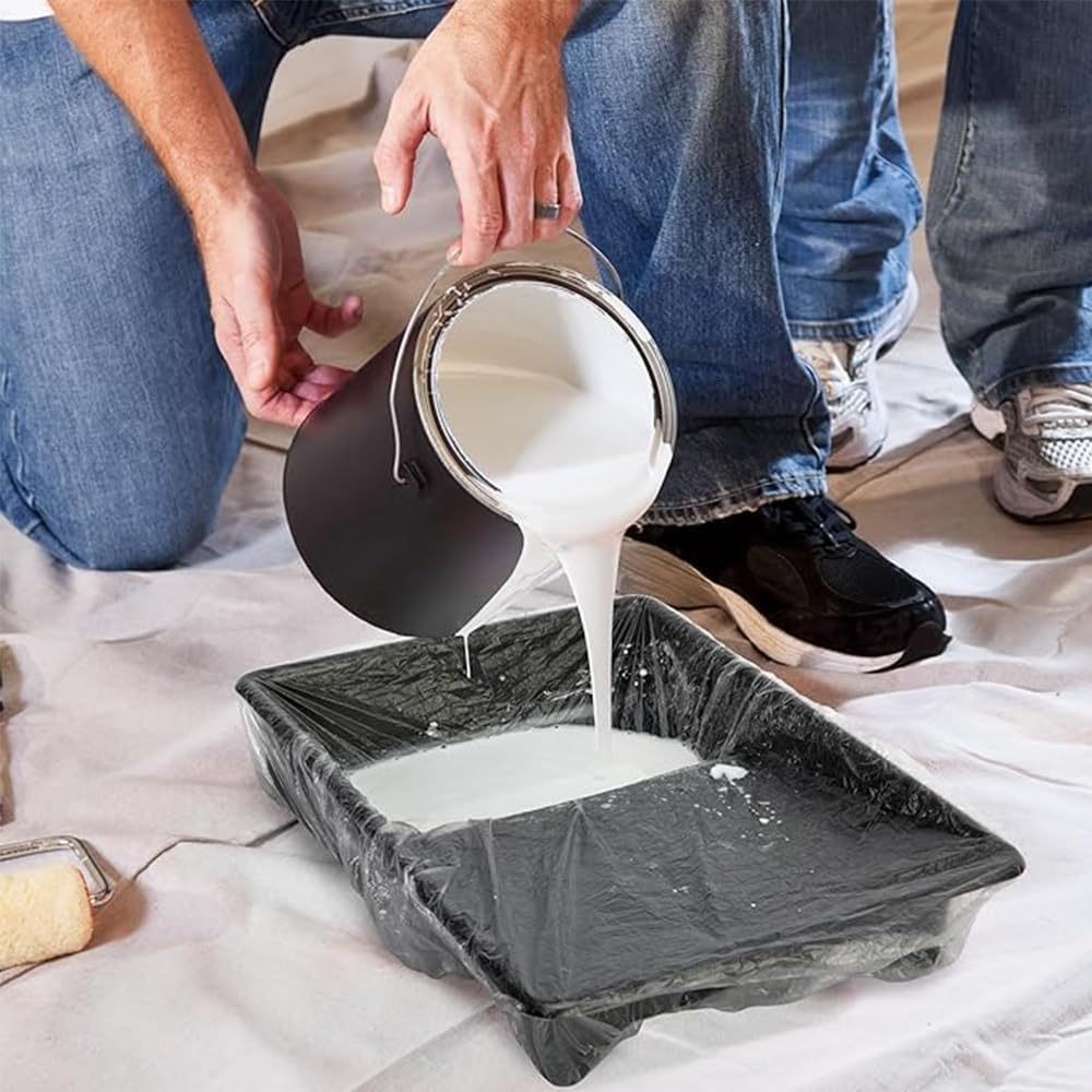 Paint Tray Liners, 30-Pack, Disposable Paint Pan Covers for Rollers (9Inch) image number 2
