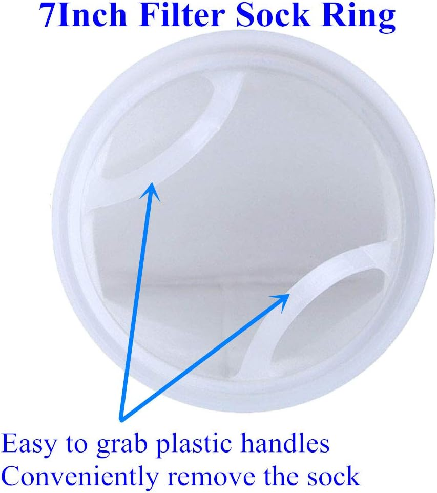 7 Inch Ring by 18 Inch Long Filter Sock Bags 1 Micron, 5 Micron, 50 Micron, 100 Micron - Aquarium Felt Fabric Sump Filter Bag - 1 Pack (10 Micron Micron) image number 6