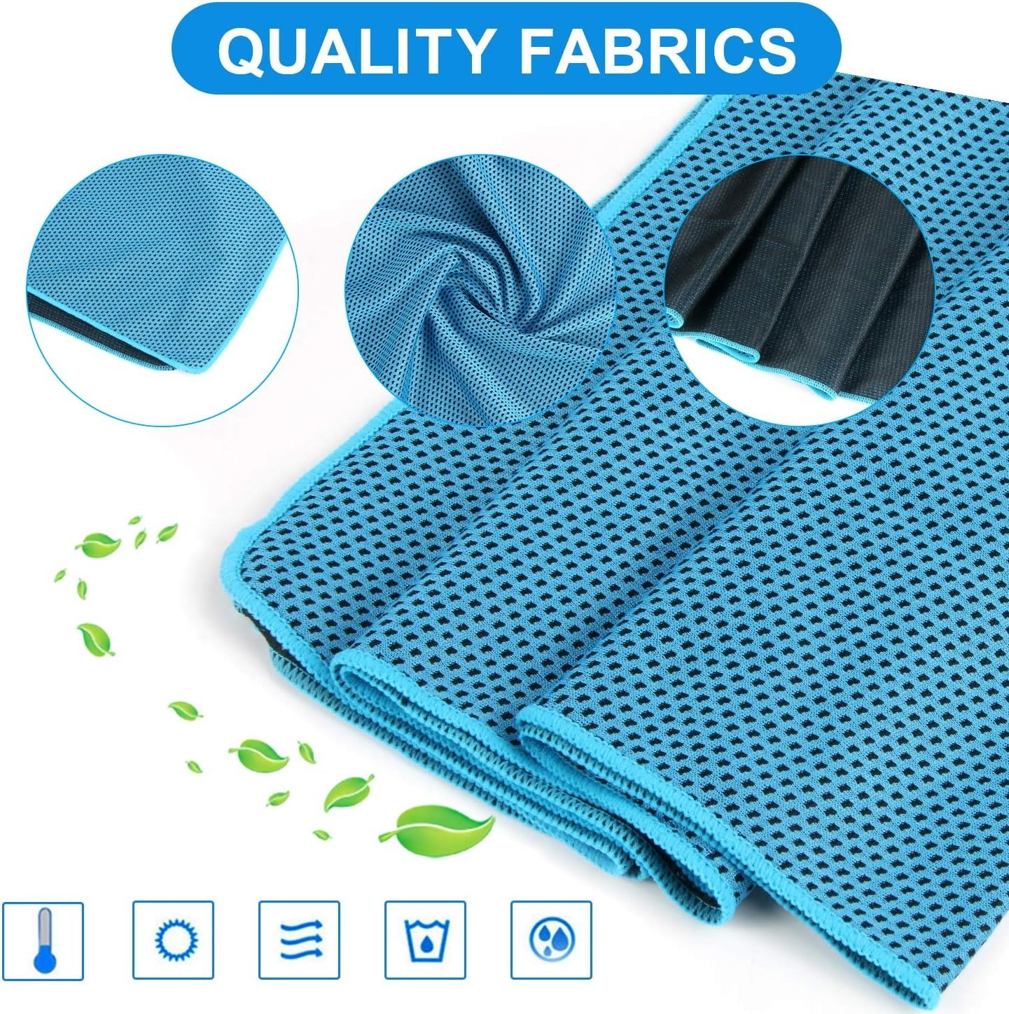 AUGSUN Cooling Neck Towels, 9 Pack Workout Towels for Gym Fast Drying Gym Towels Snap Cooling Sport Towels for Yoga Gym Fitness Running image number 4