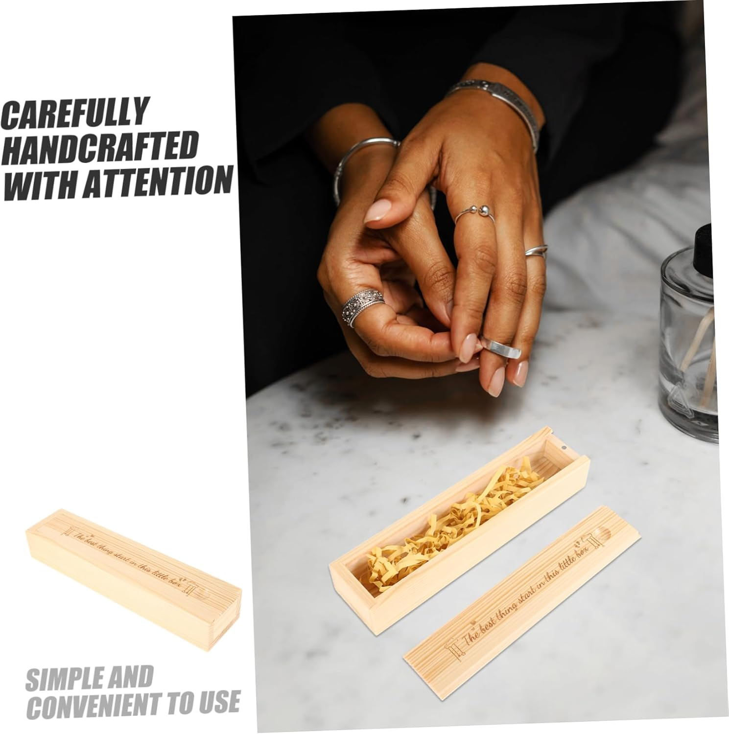 Wood Pregnancy Test Box Lid Baby Announcement Keepsake Organizer Natural Wood Pregnancy Test Holder Storage Case for Pregnant Women Memory