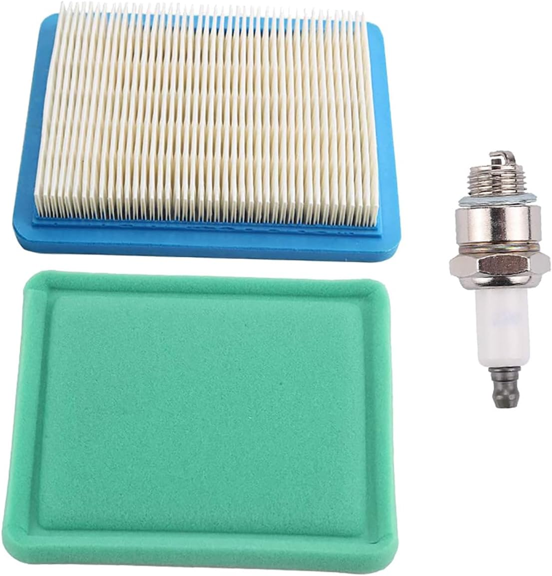 Air Filter with Spark Plug Kit Compatible with Briggs and Stratton Quantum Motors 121700 image number 1