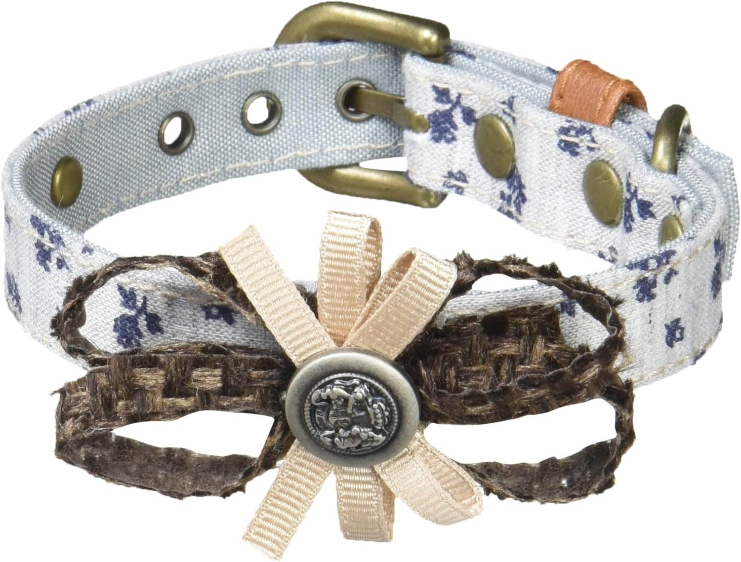 Zaya Dog (Zaya Dog) ZD10013-2 Collar Loop Flower M Blue