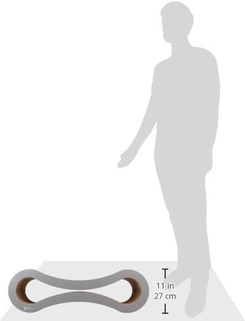 Petfusion Ultimate Cat Scratcher Lounge, Reversible Infinity Scratcher in Multiple Colors. Made from Recycled Corrugated Cardboard, Durable & Long Lasting. - Walnut Brown image number 4