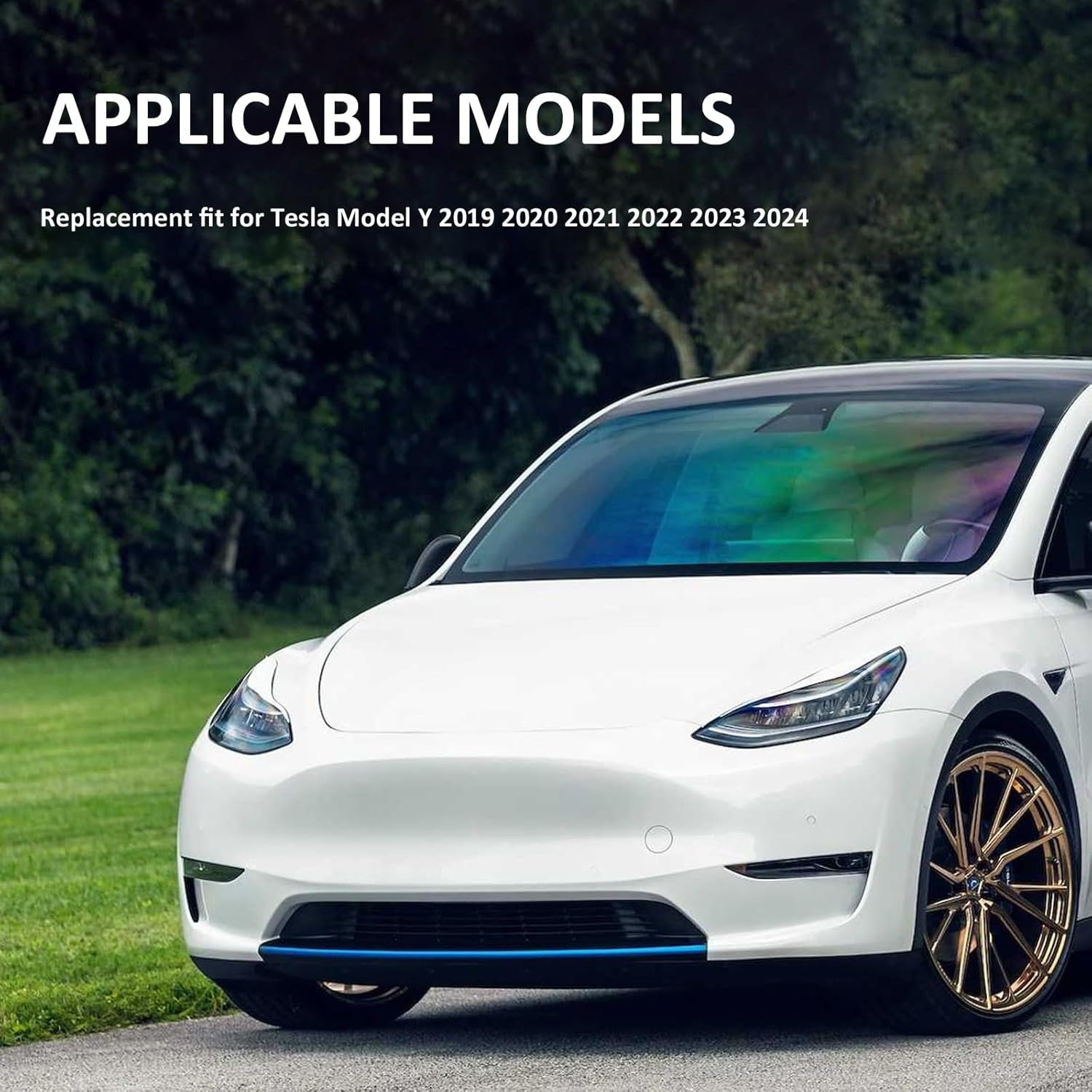 LOIYLLEN Left Side Mirror Replacement for Tesla Model Y 2019 2020 2021 2022 2023 2024, Modely - Left Side Mirror Glass, Rear View Mirrors Glass with Power Heated image number 1