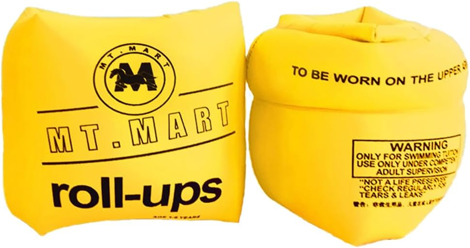 Zningesxi 2 Pack Arm Swimming Floaties Adult Armlets Sleeves Rings Tube Floater Arm Swim Bands Float PVC Inflatable - Yellow image number 2