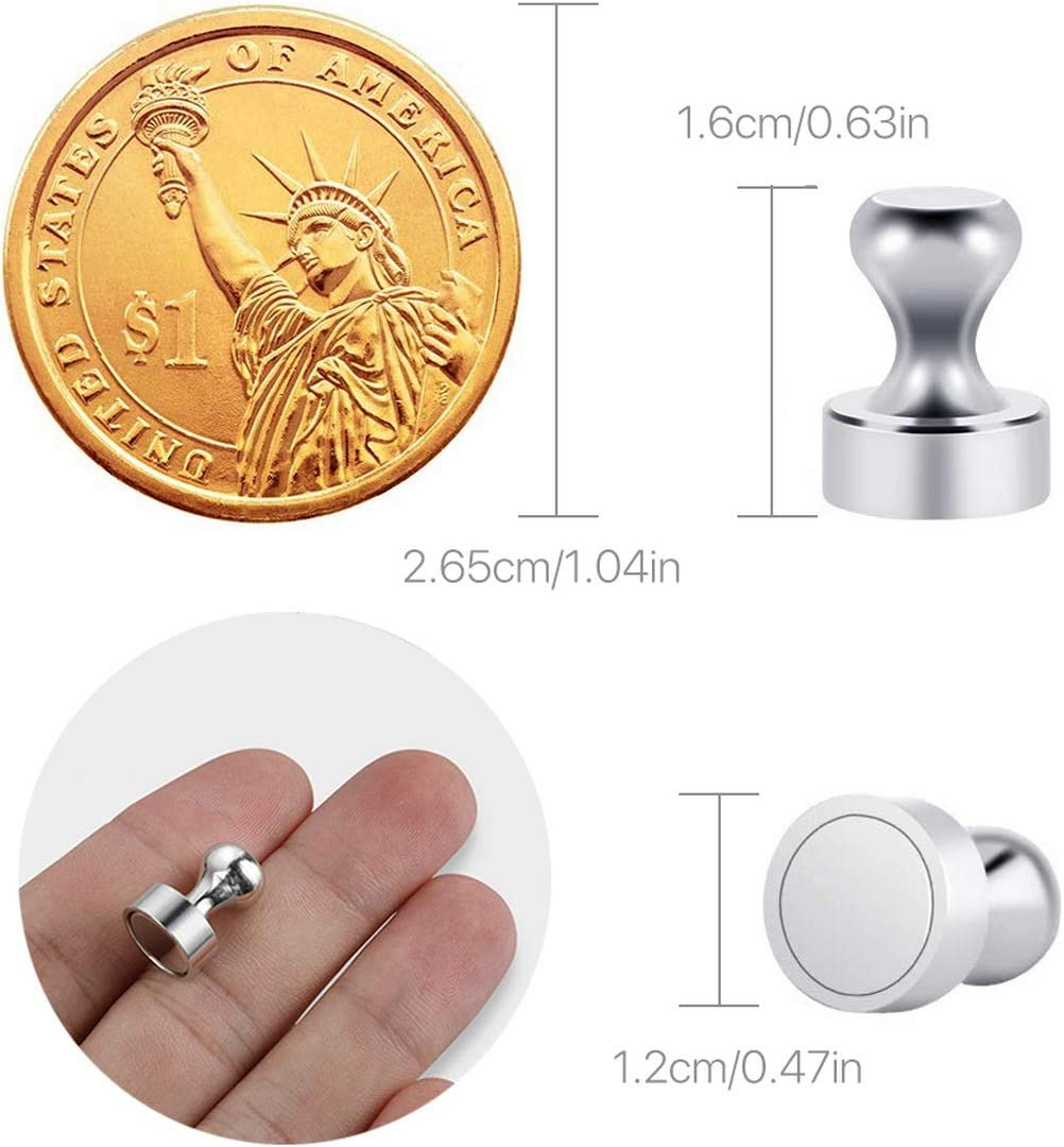 12PCS Mini Fridge Magnets Neodymium Magnet, Pushpin N52 Magnets for Noticeboard Fridge Pinboard Magnetic Board - 12 X 16Mm image number 6