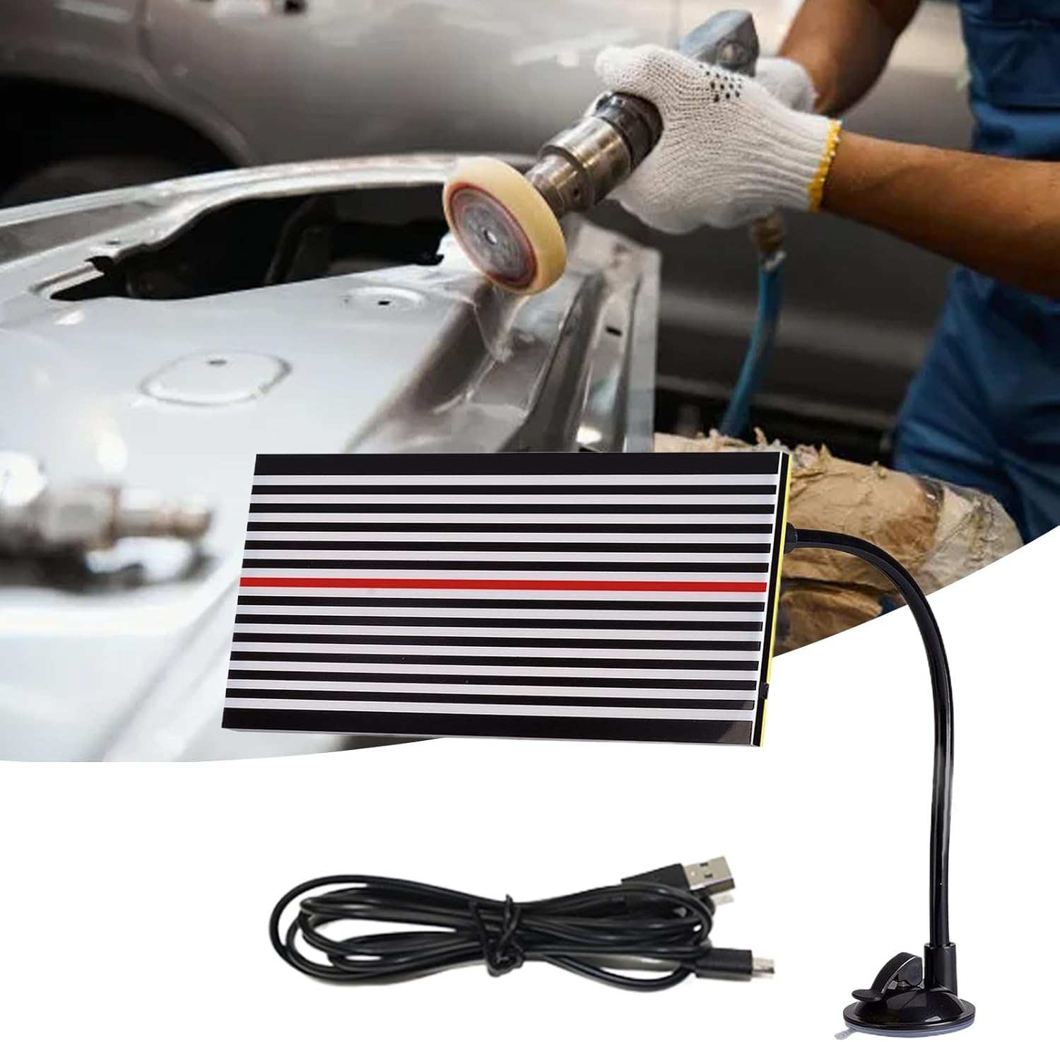 Dent Reflector Board - Multifunctional USB Dent Removal Tool for Cars | Portable Dent Reflector Board, Light Board, Portable Automotive Maintenance for Sedan, MPV, Pickup Truck image number 2