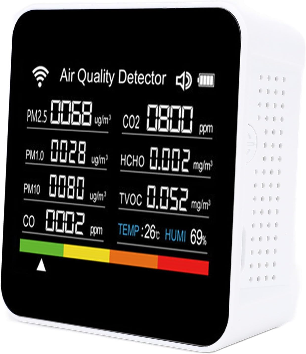 Pomya Portable PM2.5 Air Quality Tester, Air Quality Detector Indoor Meter Accurate Data Display for Rental Property image number 1