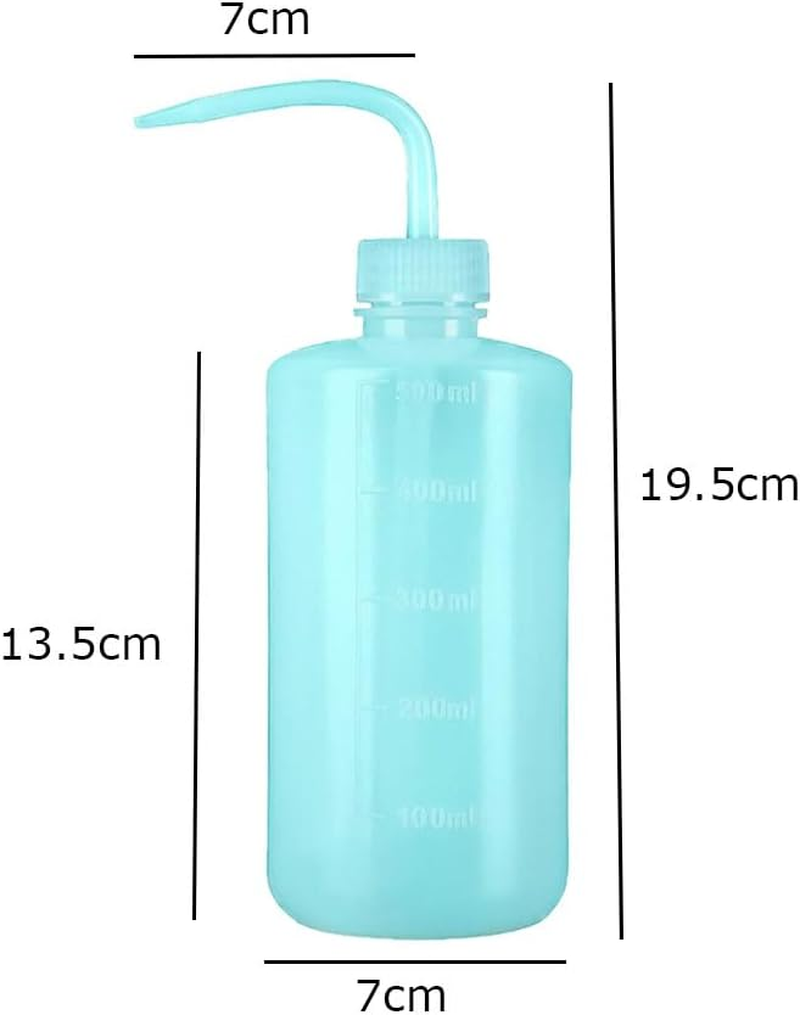3-Pack Squeeze Water Bottle, 500Ml Plant Wash Bottle with Narrow Mouth and Scale Labels image number 2
