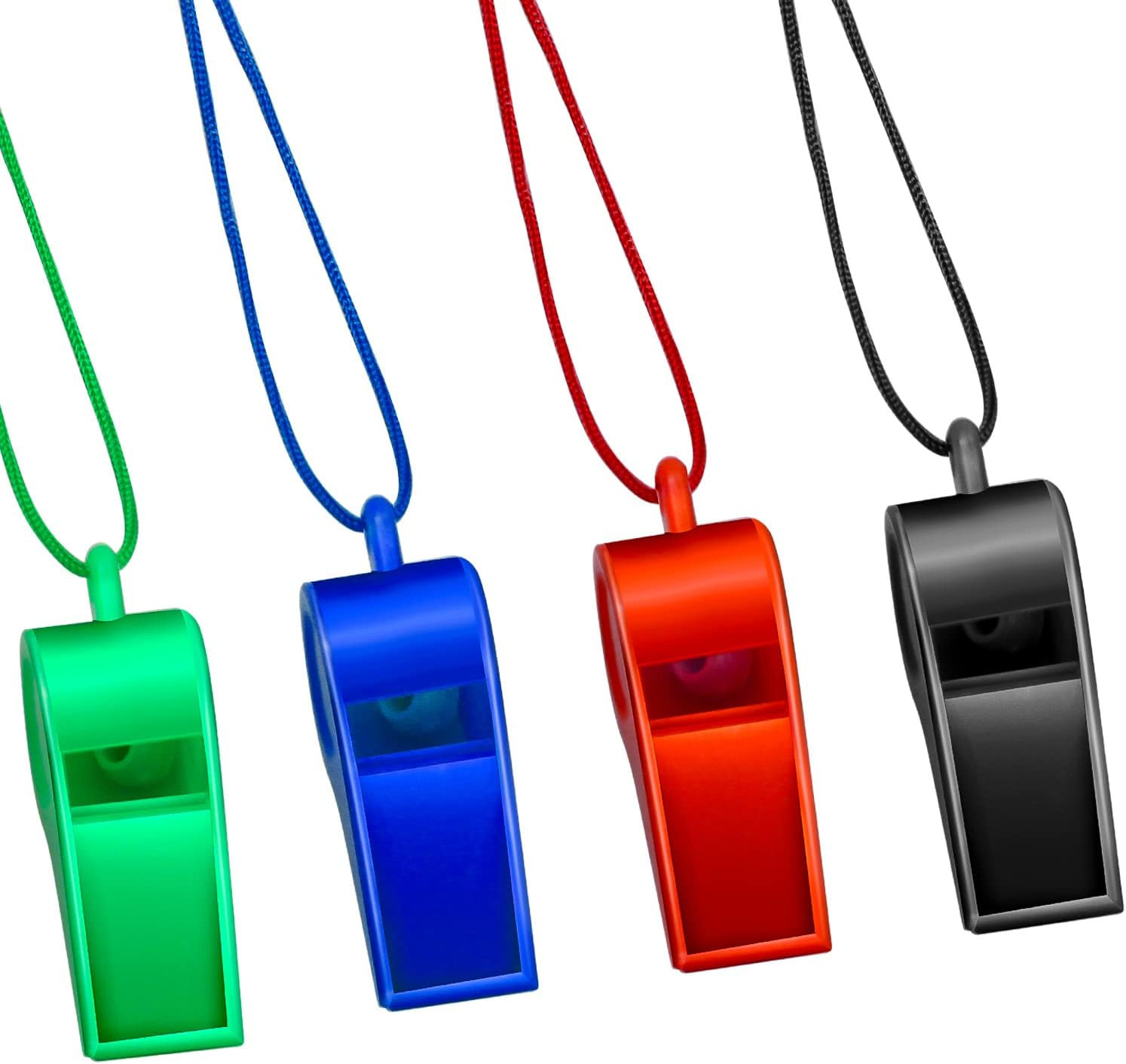 Arbootjin Whistle,4 Pack Plastic Whistles Emergency Whistles Sports Whistles with Lanyard Loud Crisp Sound Coach Whistle Great for Coaches, Referees,And Officials (4 Colors) image number 5