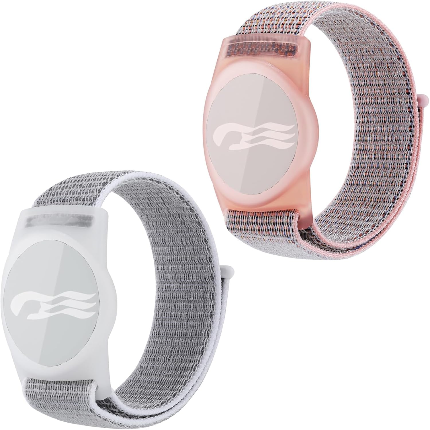 Generic 2 Packs Princess Cruise Medallion Holder,Compatible for Princess Cruise Medallion,Breathable Hook&Loop Nylon Sport Style (Pink-Grey) image number 3