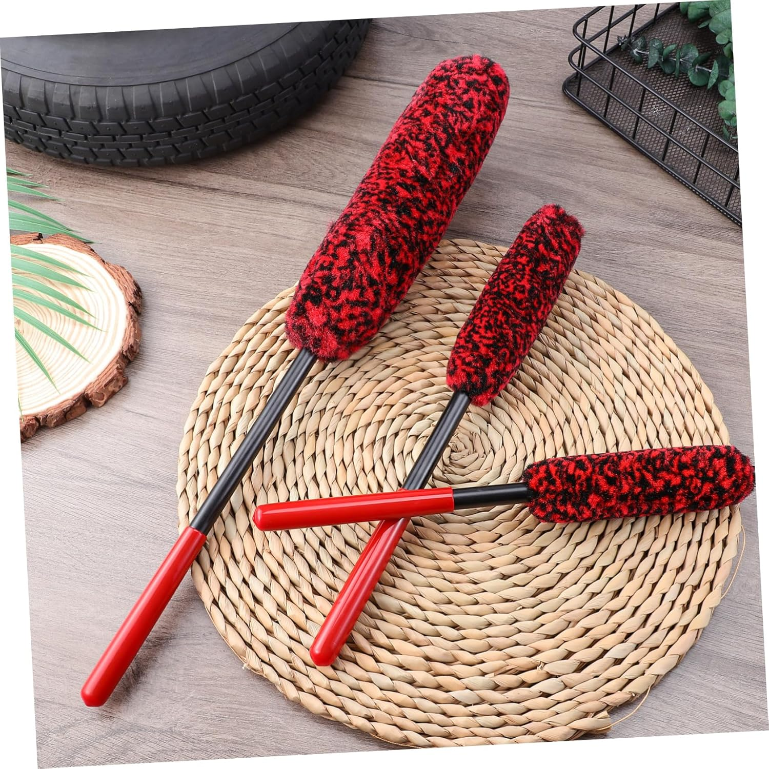 OSOLADY 3Pcs Car Wash Brushes Bendable Tire Detailing Brushes for Automotive Cleaning Soft Bristles Wheel Scrub for Tire and Rim Care image number 6