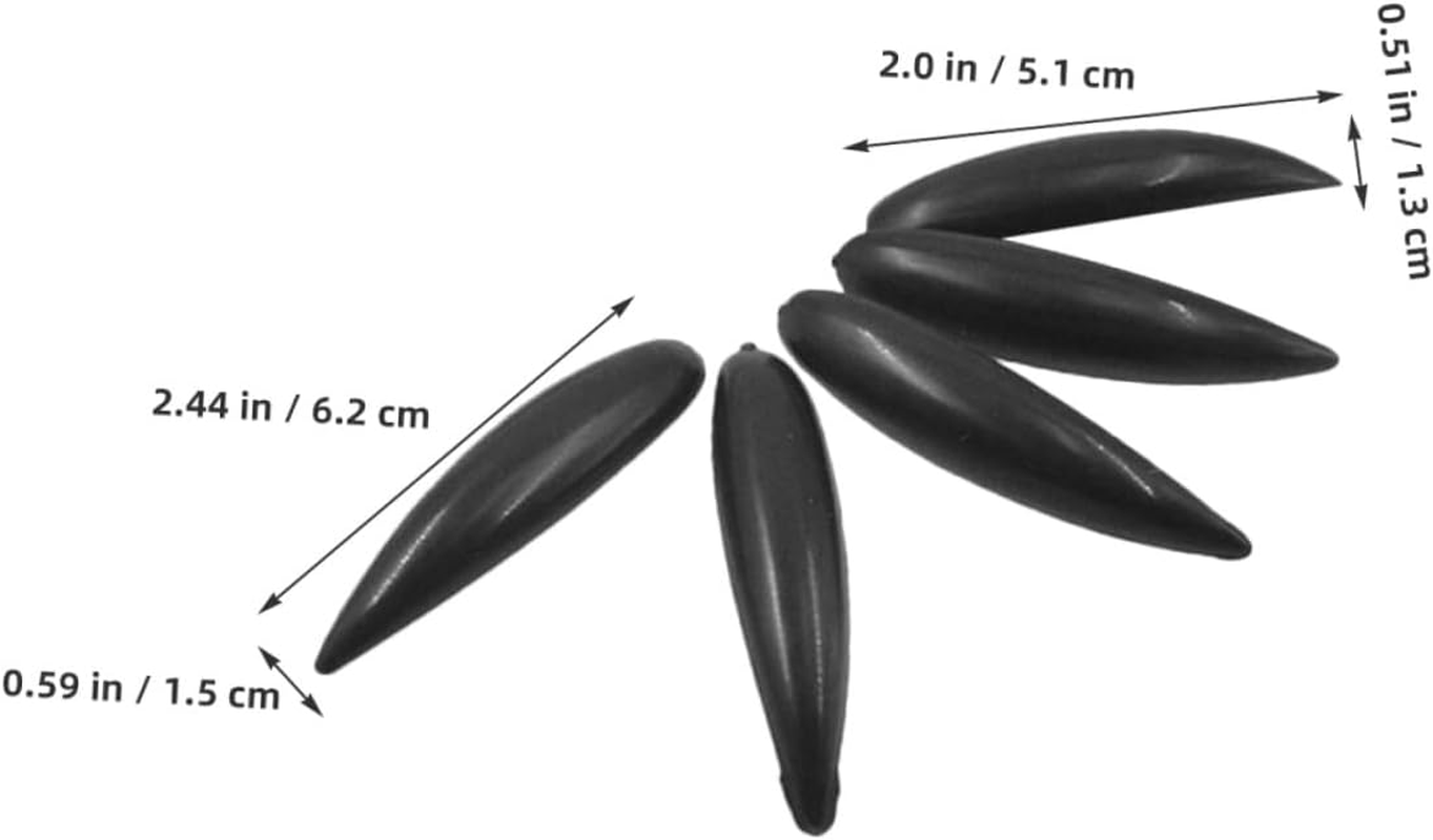 Vaguelly 10Pcs Black Plastic Fake Nails Gothic Press on Nails Women&rsquo;S Manicure Patches Removable Artificial for DIY Manicure Supplies image number 3