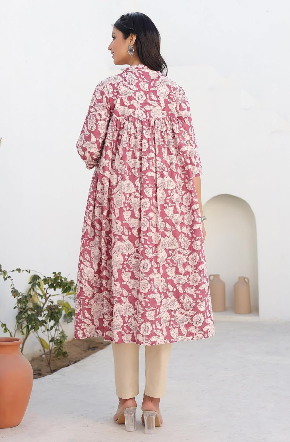 Janasya Maternity Nursing Kurta with Breastfeeding Feature for Pre and Post Pregnant Women image number 2