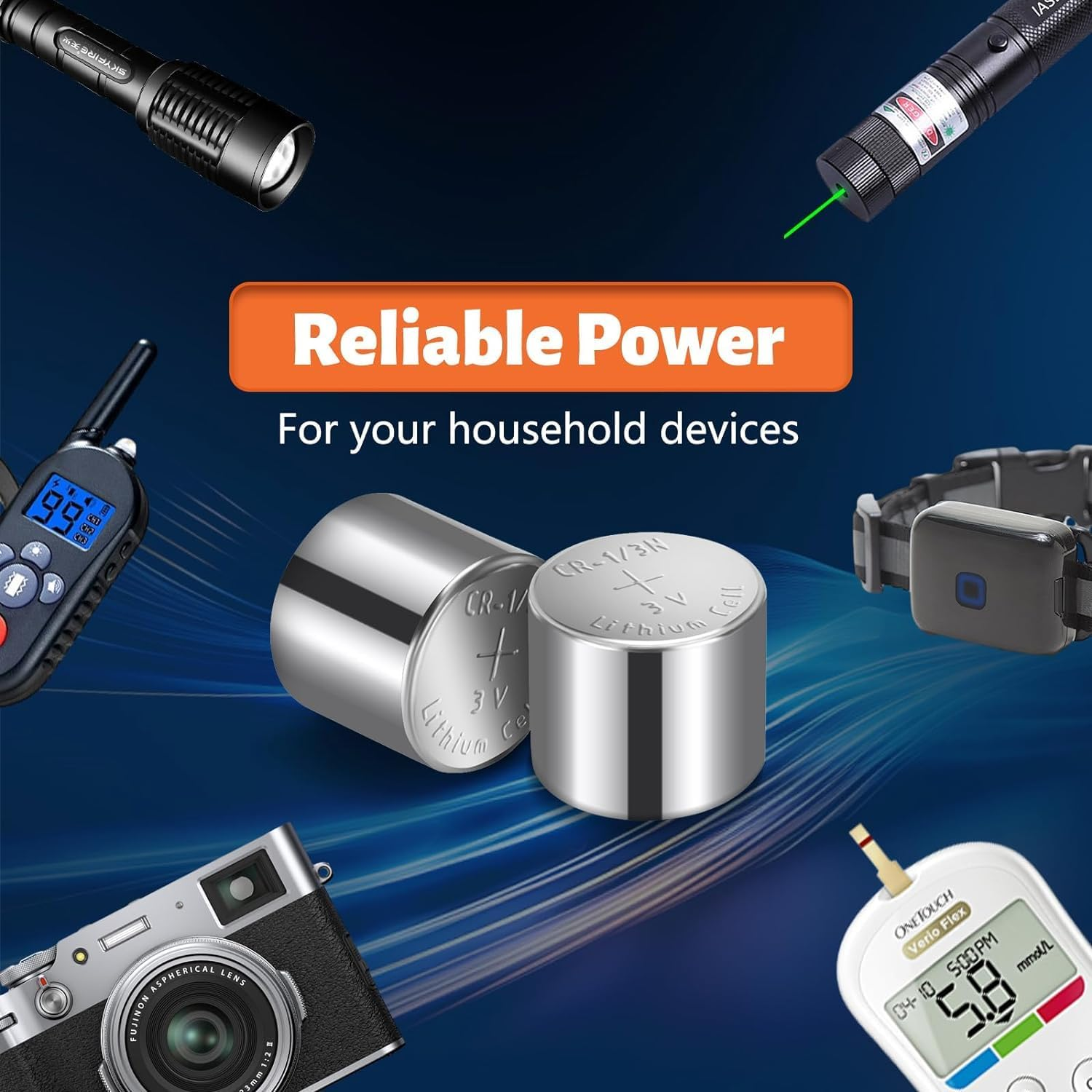 QOCNAM CR1/3N 1/3N DL1/3N 3V Lithium Battery High Capacity 170Mah 5Pcs image number 2