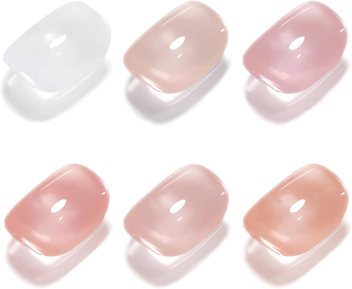Vishine 16Ml Sheer Blush Peach Pink Jelly Gel Polish Translucent Nude Crystal UV Gel for DIY Nail Art Manicure Soak-Off Soft Peachy Pink Shade E036