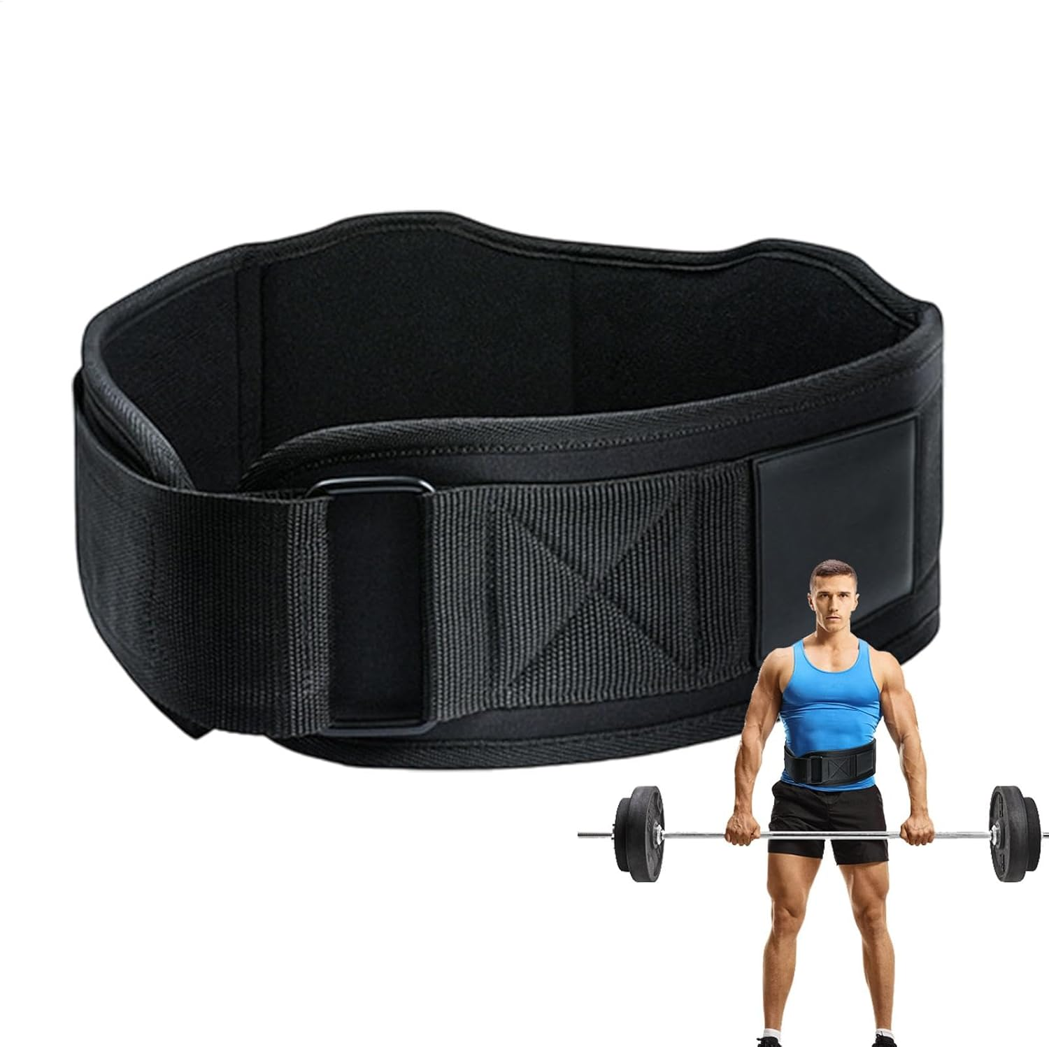 Back Support Weight Lifting Belt - Powerlifting Support Waistband for Workout - Pro Exercise Training Equipment for Lunges, Deadlift, Thrusters, Squats image number 4