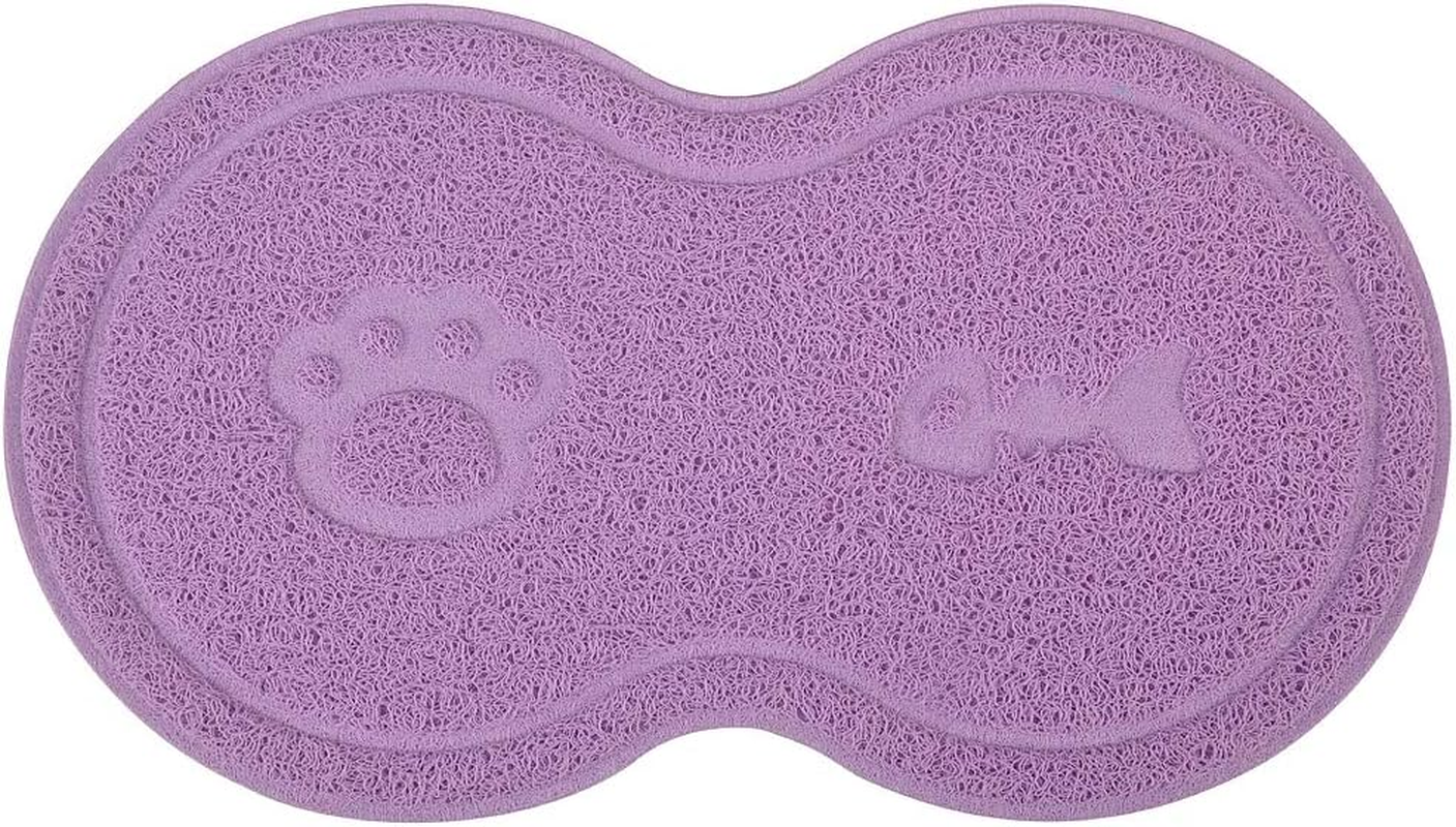 DM 8-Shaped Small Cat Litter Box Debris Catcher Mat,18X10 Inches (Gray) image number 6