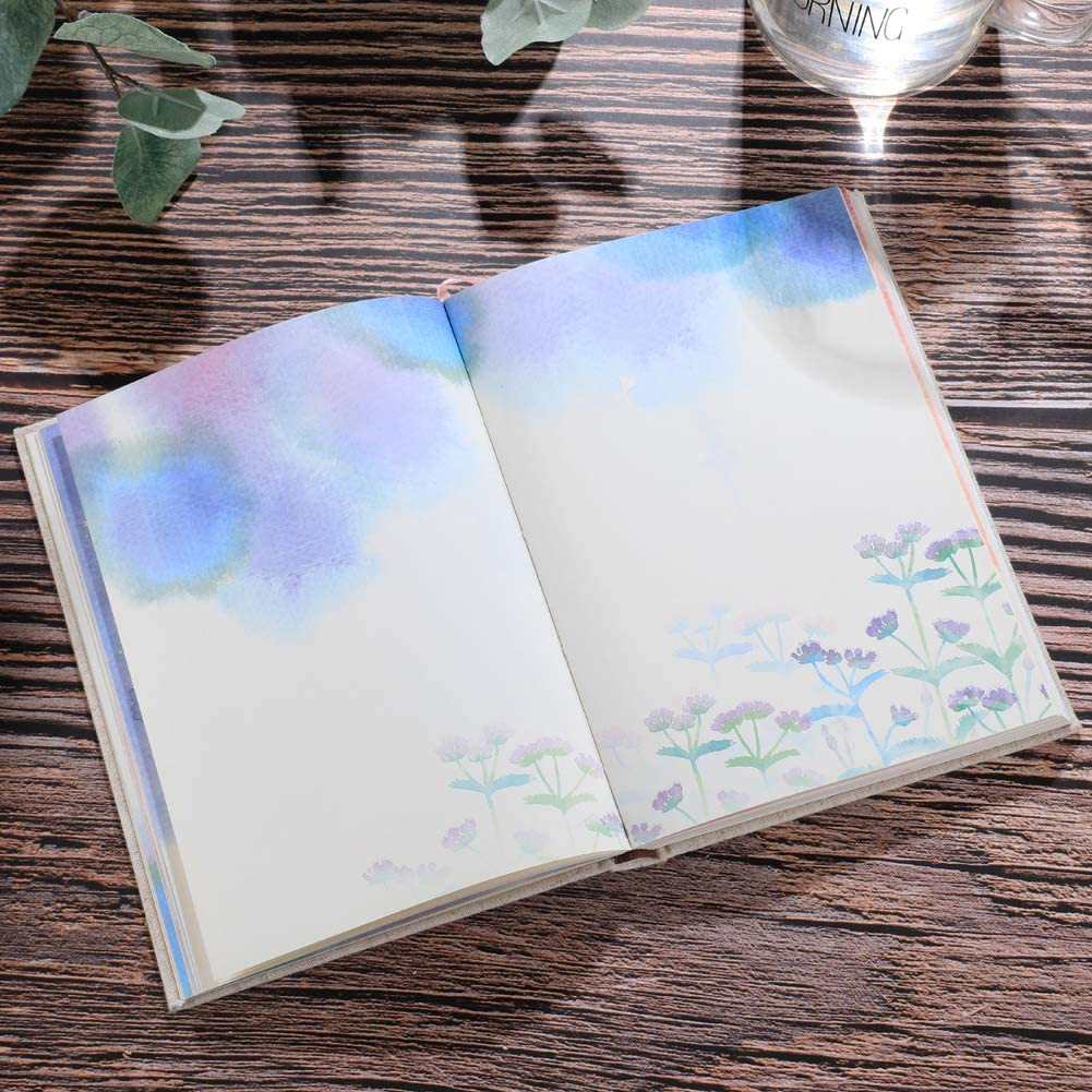 Siixu Colorful Blank Notebook, Unlined Journals to Write in for Women and Girls, Hardcover Personal Diary, Unique Pretty Watercolor Design, 192 Pages, 2 Bookmarks, Unruled image number 4