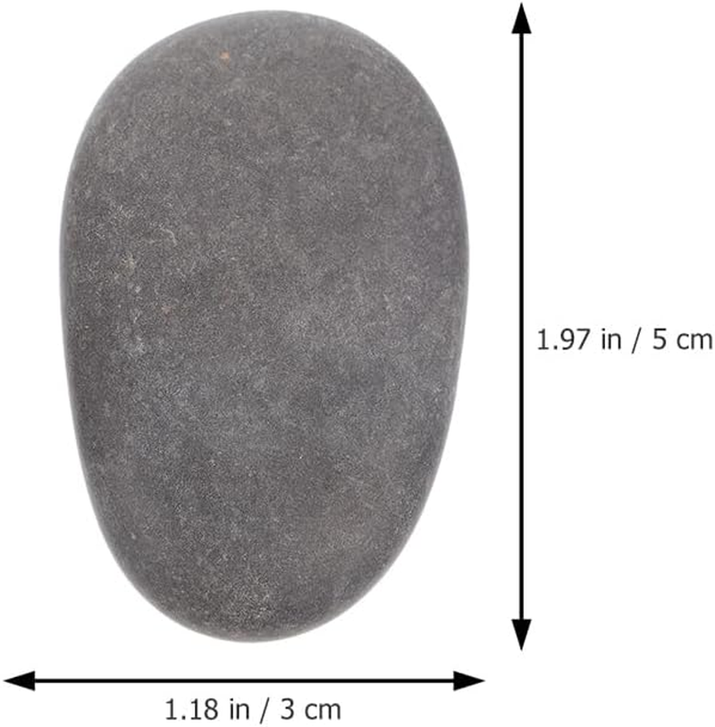 TEHAUX 20Pcs Smooth Painting Stones - Natural Grey Pebbles for DIY Crafts, Kids Art Projects, Home Decor, 3-5Cm, Polished Surface image number 1