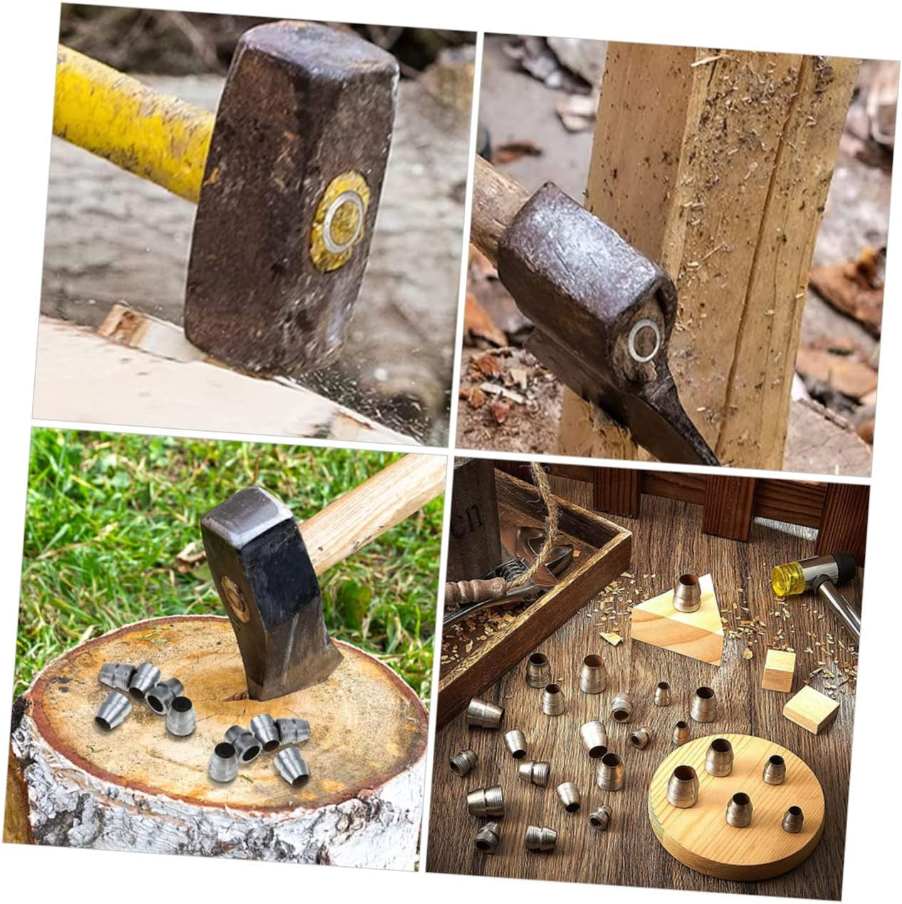 DOITOOL 40Pcs Handle Connector Adapter Gardening Accessories Reinforce Accessories for Iron Wedges and Hammer Connector Safety Supply for Garden Tool Usage image number 3