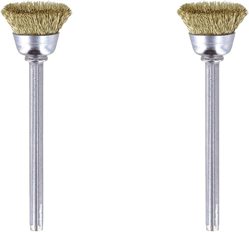 Dremel 536 Brass Brush Accessory Set, 2 Brushes (13 Mm) for Cleaning Soft Metals like Gold, Bronze or Copper image number 2