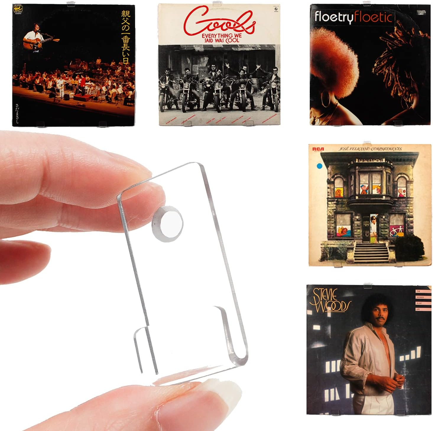 Vinyl Wall Mount, 30 Pack Clear Acrylic Album Holder Display Shelf - Display Your Daily Listening in Style image number 5
