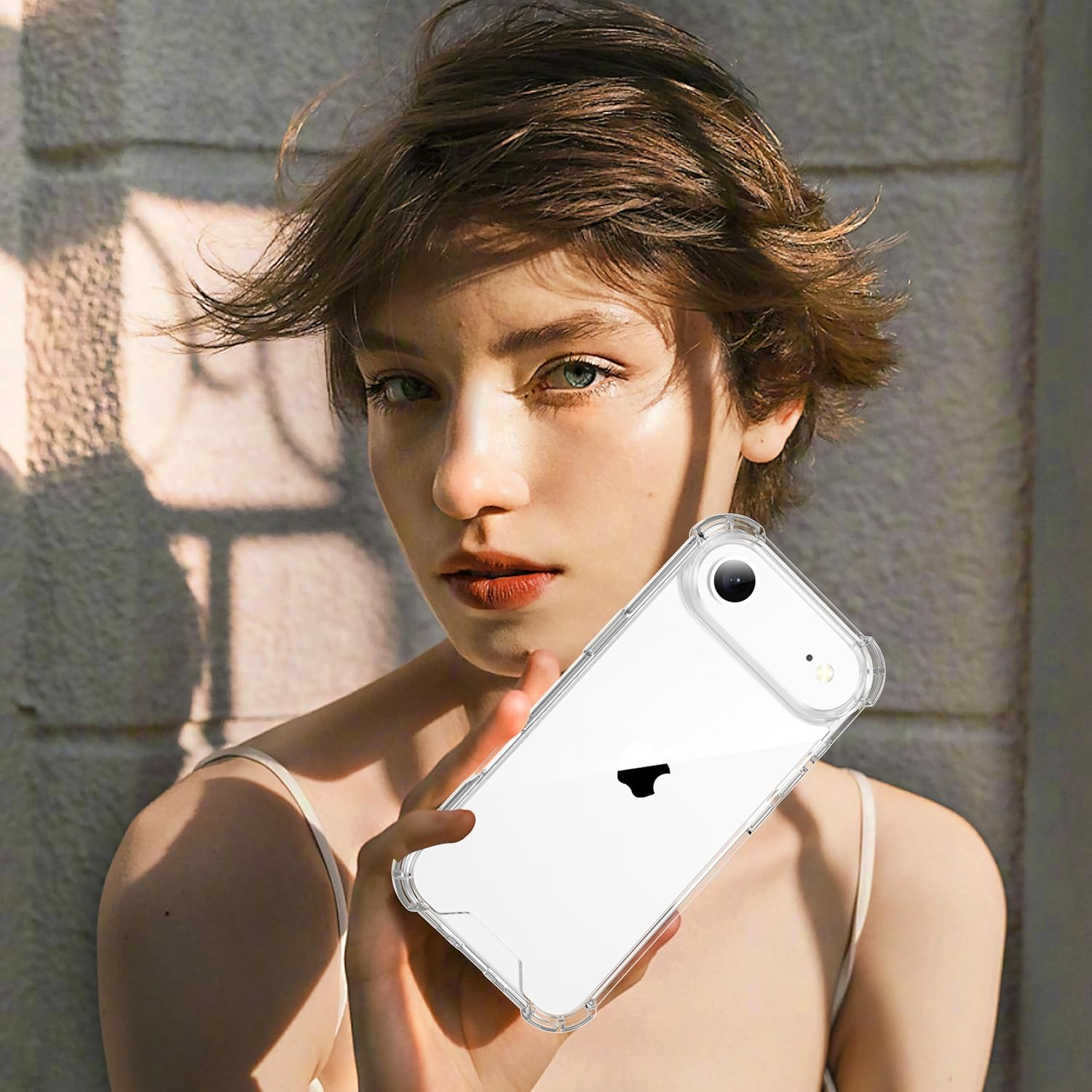 ORETECH 4 in 1 for Iphone 17 Air Case 6.5 Inch, With[2X Screen Protector &Camera Lens Protector],[Anti-Yellowing] Shockproof Bumper Cover for Iphone 17 Air Phone Case-Clear image number 2