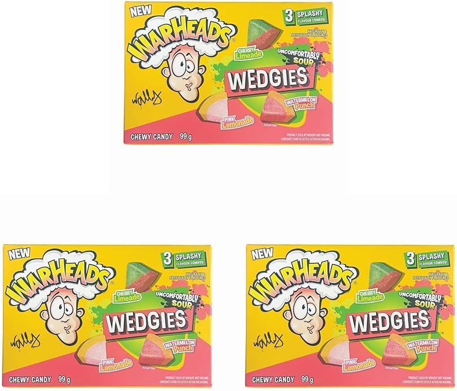 Warheads Wedgies Theatre Box 99G - 99 G (Pack Of 3)
