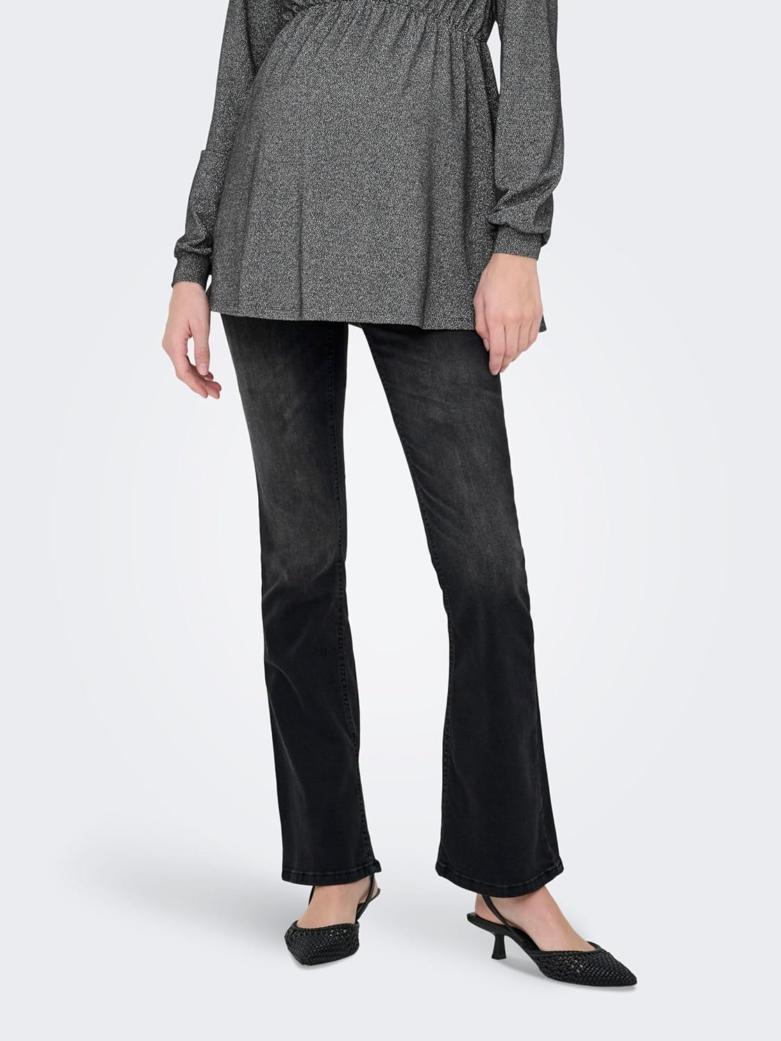 ONLY Female Flared Fit Jeans Olmblush Medium Waist Flared Jeans image number 5